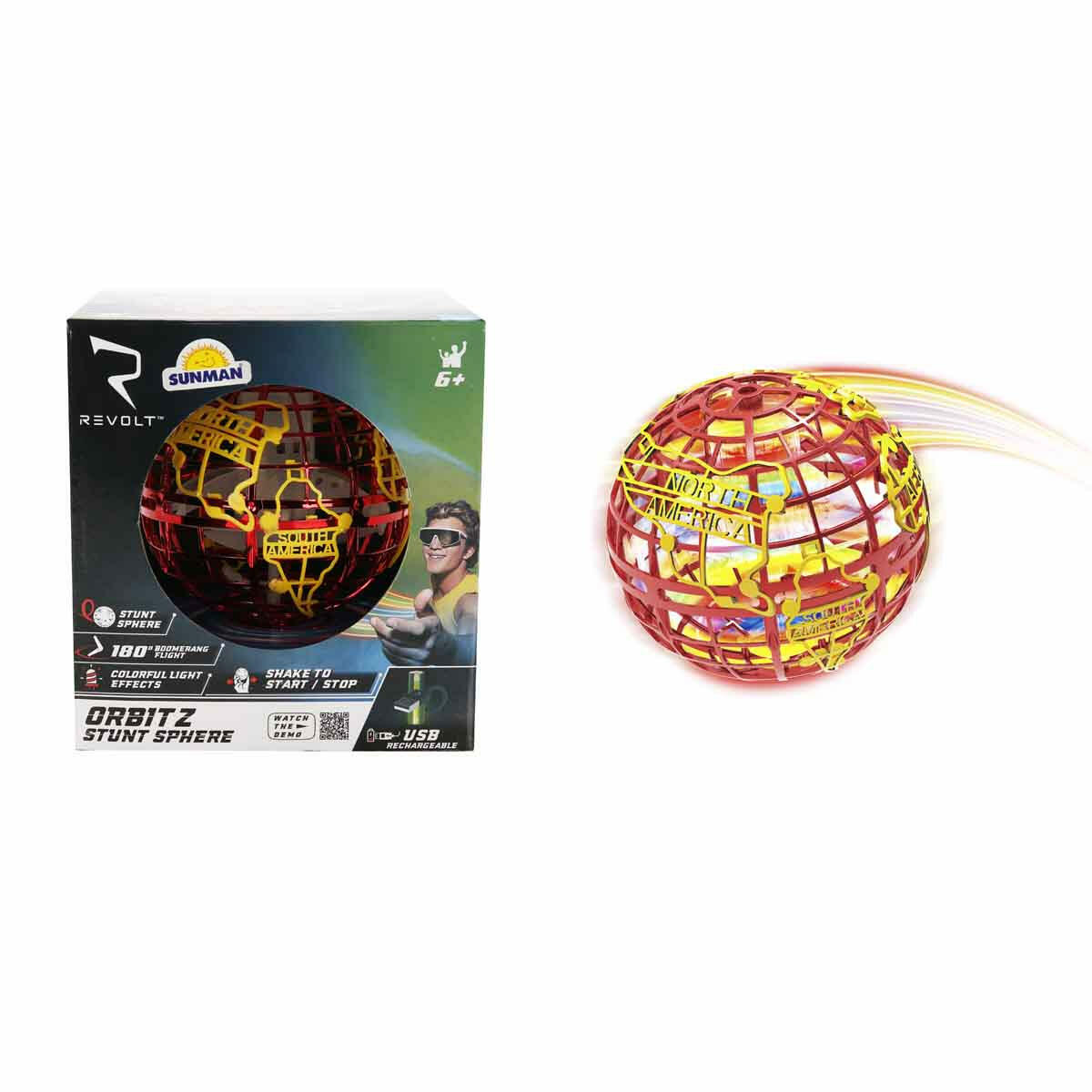Elle Kontrol Edilebilen USB Şarjlı Orbitz Akrobasi Küresi | Işıklı Uçan Boomerang Topu | El Sensörlü Akıllı Akrobasi Küresi