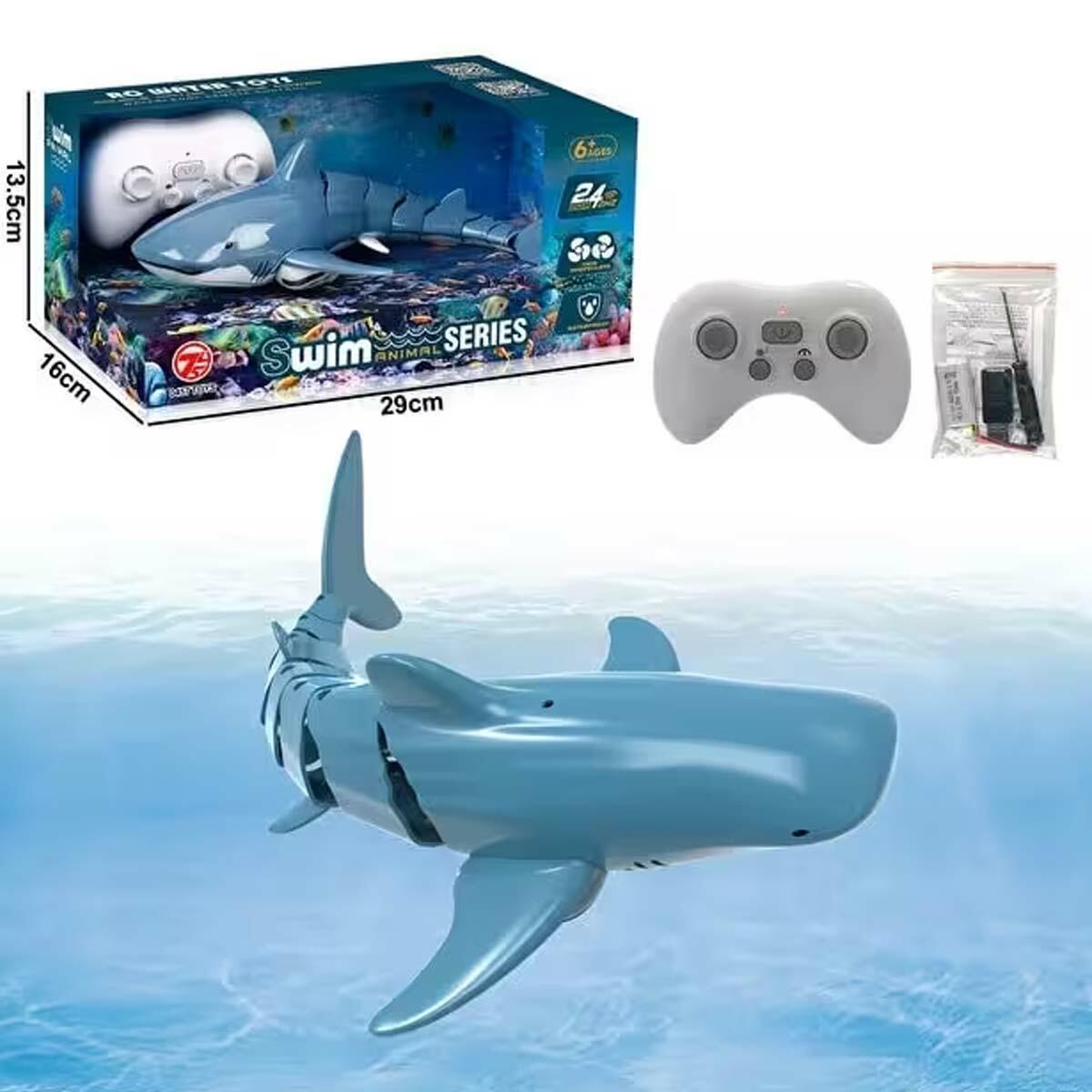 Uzaktan Kumandalı USB Şarjlı Yüzebilen Köpekbalığı | Gerçekçi Su Altı Avcısı