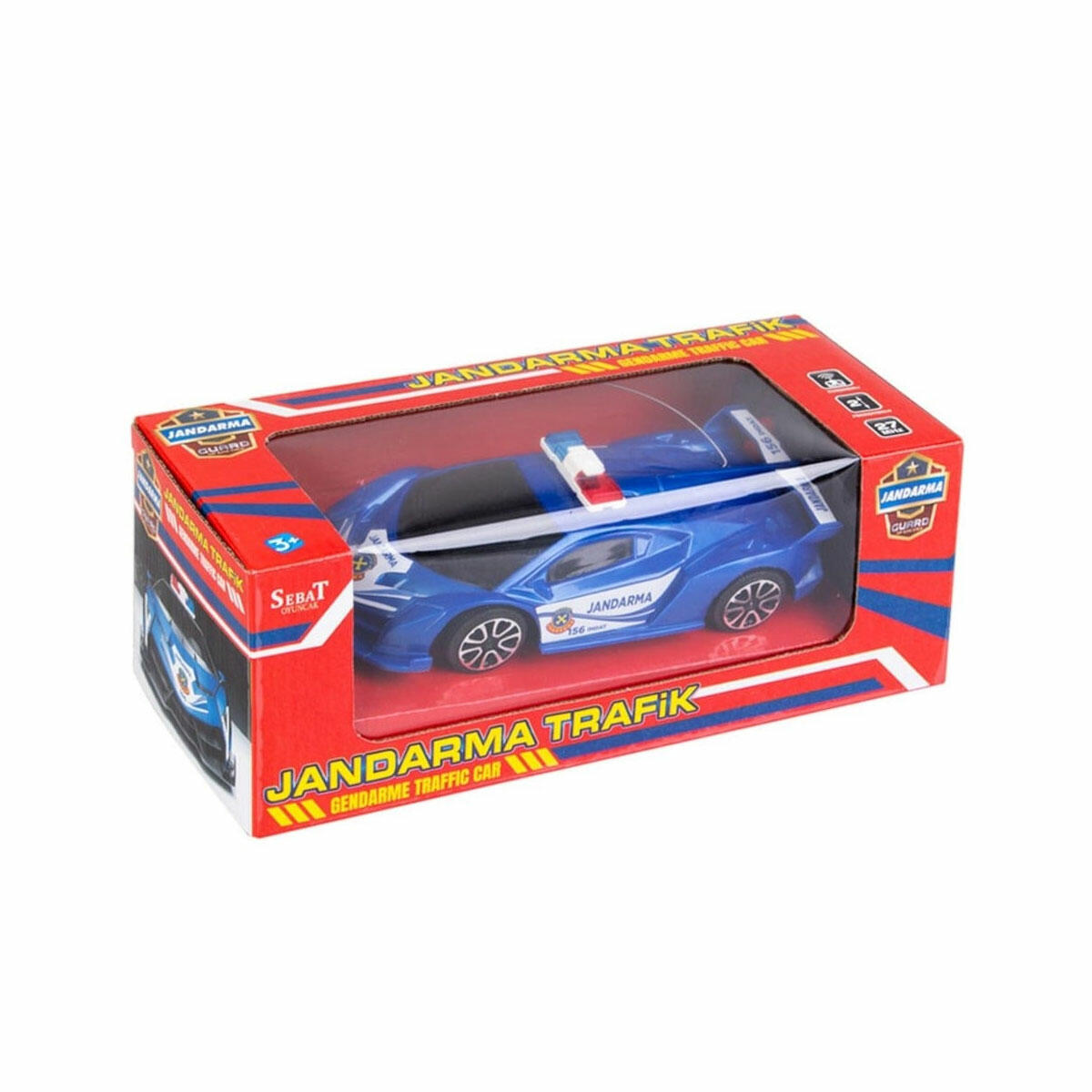 Uzaktan Kumandalı 2 Fonksiyonlu Jandarma Arabası | 19 cm Kırmızı Beyaz Görev Aracı | 27 MHz Kontrol Frekanslı Çocuk Oyuncak Araba