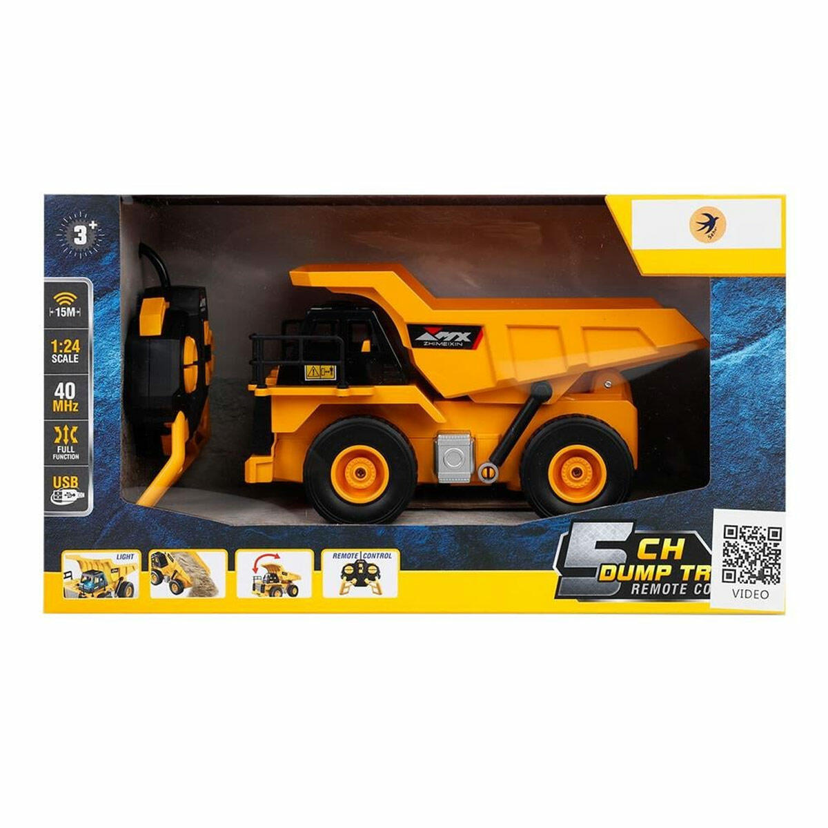 Pasifik Oyuncak Uzaktan Kumandalı 5 Fonksiyonlu Kamyon | Şarjlı ve Hareketli Paletli İş Makinesi | Işıklı ve Full Fonksiyonlu RC Kamyon