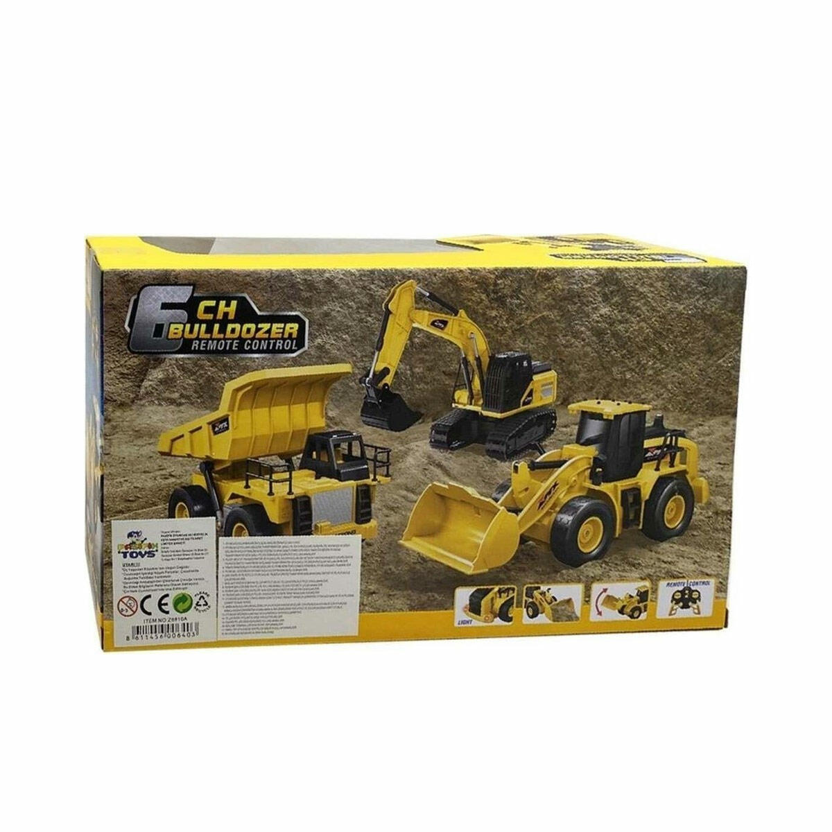 Pasifik Oyuncak Uzaktan Kumandalı 5 Fonksiyonlu Kamyon | Şarjlı ve Hareketli Paletli İş Makinesi | Işıklı ve Full Fonksiyonlu RC Kamyon