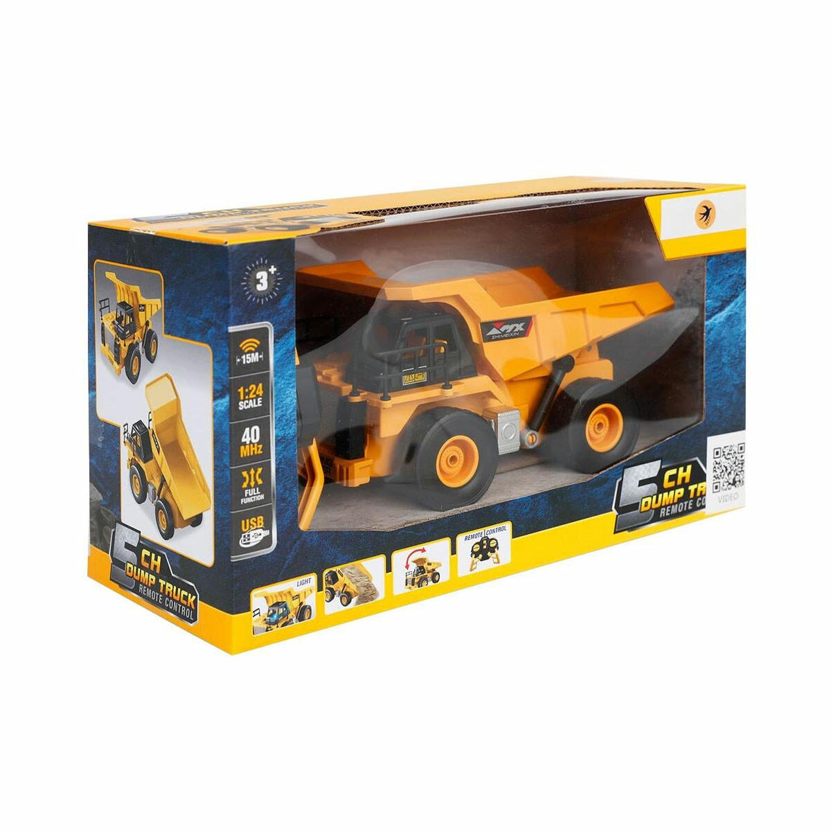 Pasifik Oyuncak Uzaktan Kumandalı 5 Fonksiyonlu Kamyon | Şarjlı ve Hareketli Paletli İş Makinesi | Işıklı ve Full Fonksiyonlu RC Kamyon