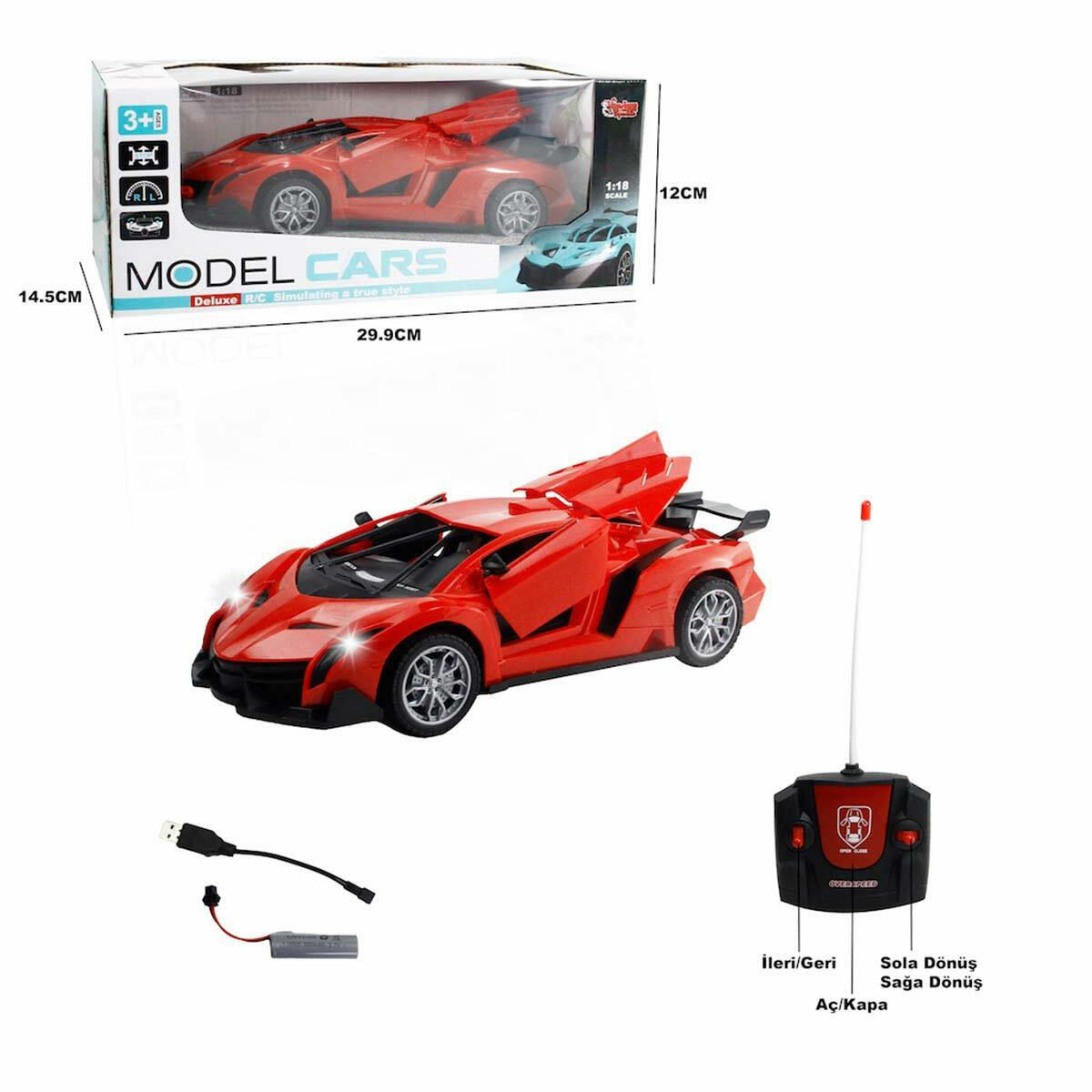 Uzaktan Kumandalı Full Fonksiyon Şarjlı Araba 1:18 | Kapı ve Bagajı Açılan Yüksek Detaylı RC Model