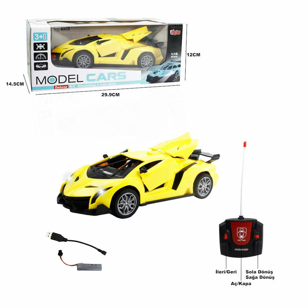 Uzaktan Kumandalı Full Fonksiyon Şarjlı Araba 1:18 | Kapı ve Bagajı Açılan Yüksek Detaylı RC Model