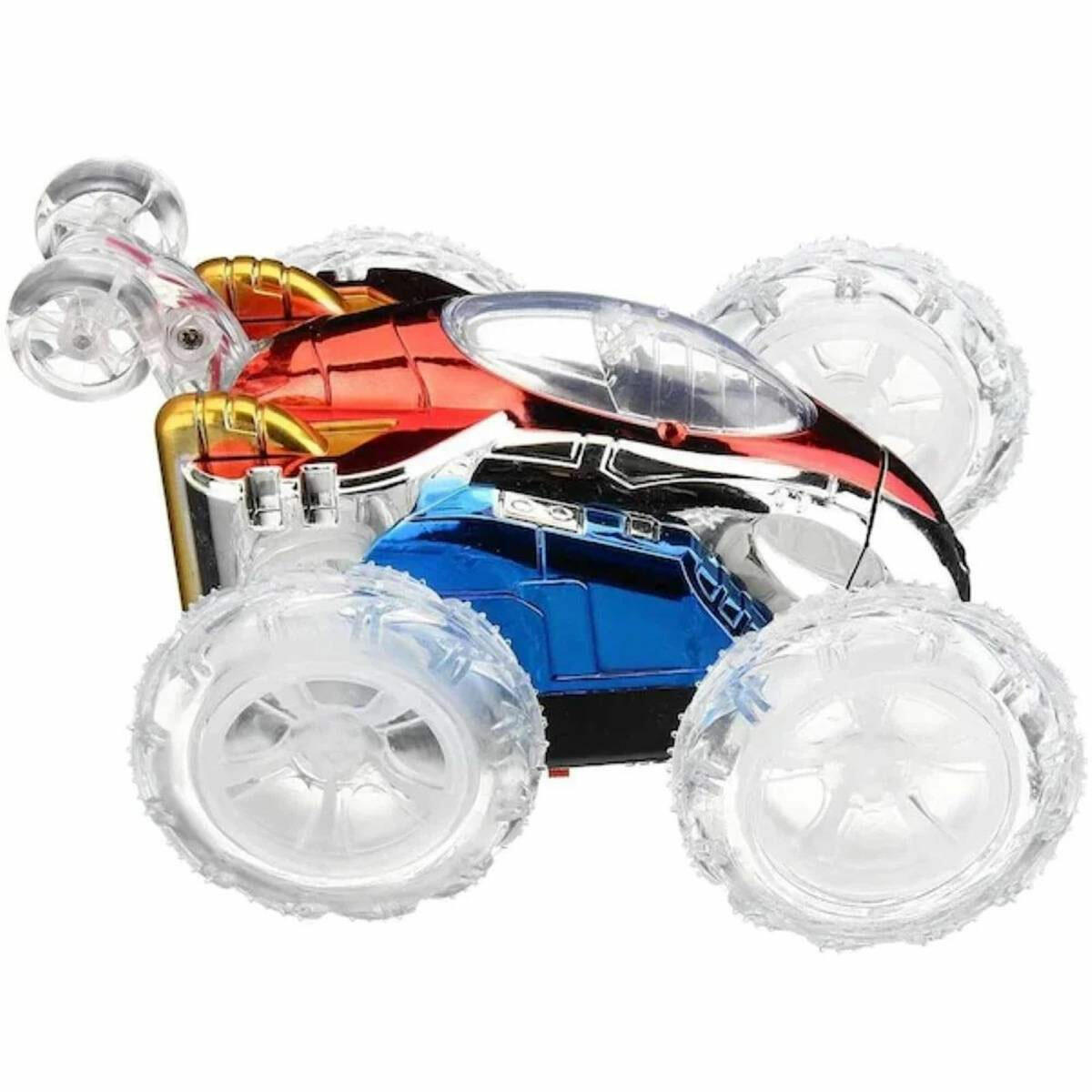 Can Oyuncak Uzaktan Kumandalı Dasher Pilli Akrobat Araba | 360 Derece Dönen Işıklı RC Araç | Takla Atan ve Tekerlek Kaldıran Akrobat Araba