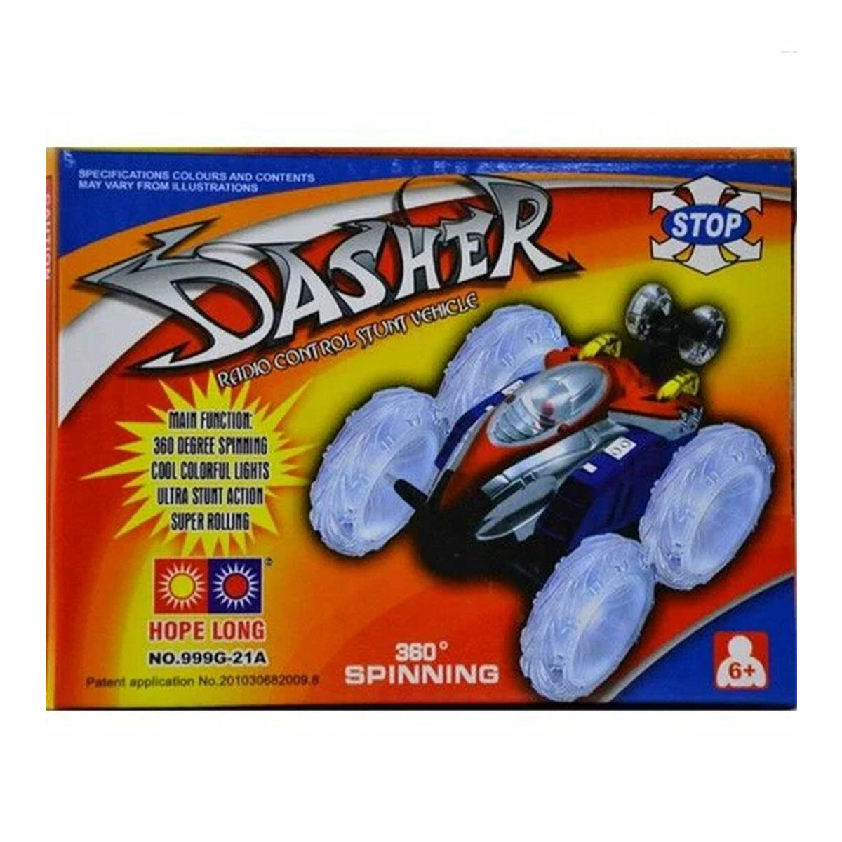 Can Oyuncak Uzaktan Kumandalı Dasher Pilli Akrobat Araba | 360 Derece Dönen Işıklı RC Araç | Takla Atan ve Tekerlek Kaldıran Akrobat Araba