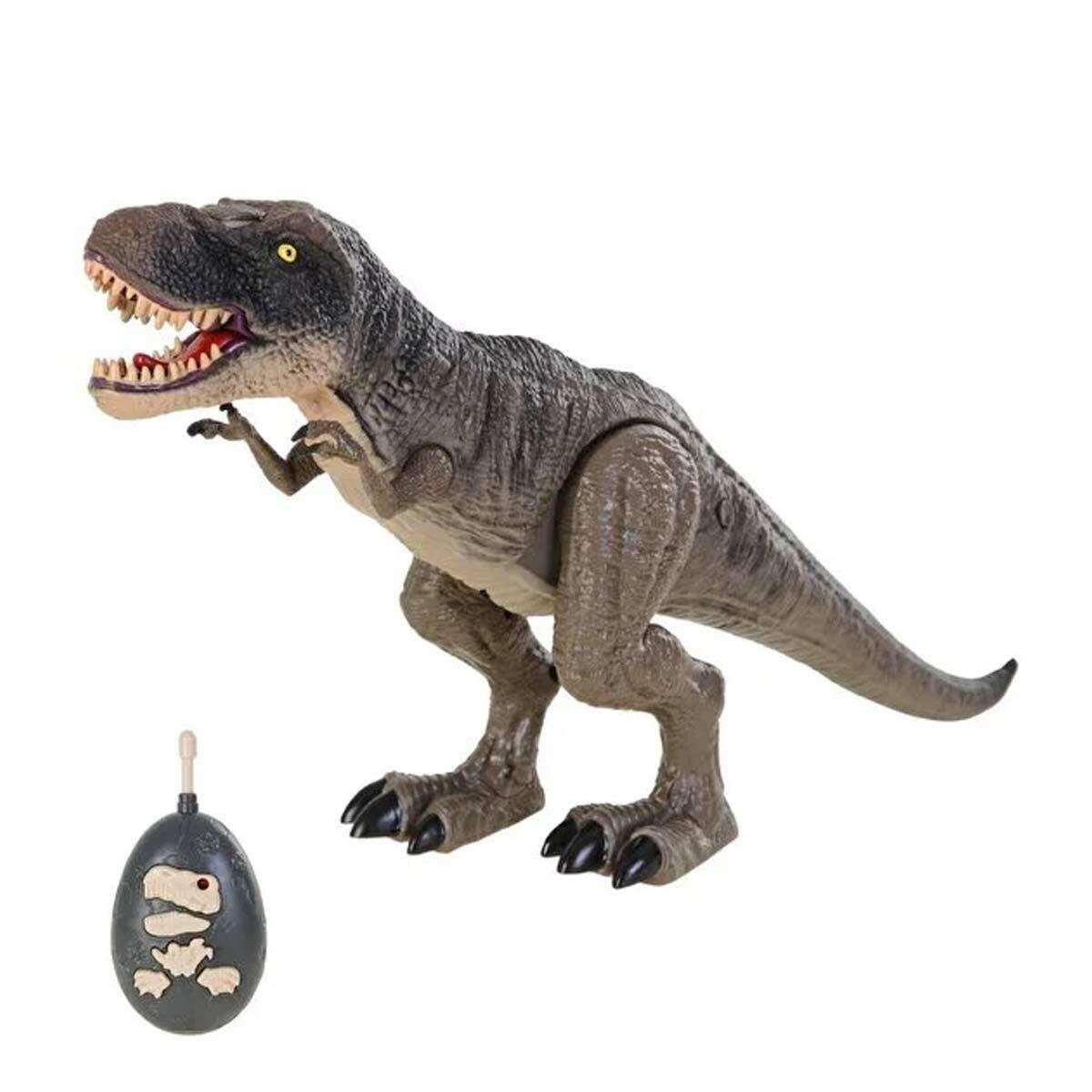 Uzaktan Kumandalı T-Rex Dinozor 45 CM | Buhar Çıkartan Sesli Işıklı Yürüyen Dev Figür | USB Şarjlı Prehistorik Canavar