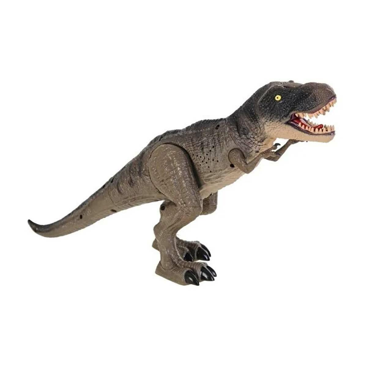 Uzaktan Kumandalı T-Rex Dinozor 45 CM | Buhar Çıkartan Sesli Işıklı Yürüyen Dev Figür | USB Şarjlı Prehistorik Canavar