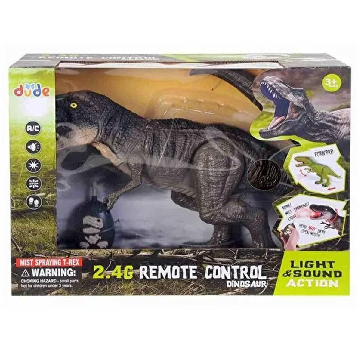 Uzaktan Kumandalı T-Rex Dinozor 45 CM | Buhar Çıkartan Sesli Işıklı Yürüyen Dev Figür | USB Şarjlı Prehistorik Canavar