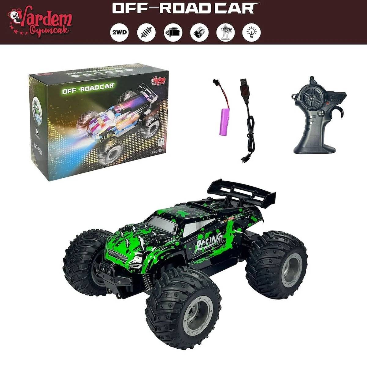 Uzaktan Kumandalı Şarjlı 1:18 Yüksek Hız Off Road Araba