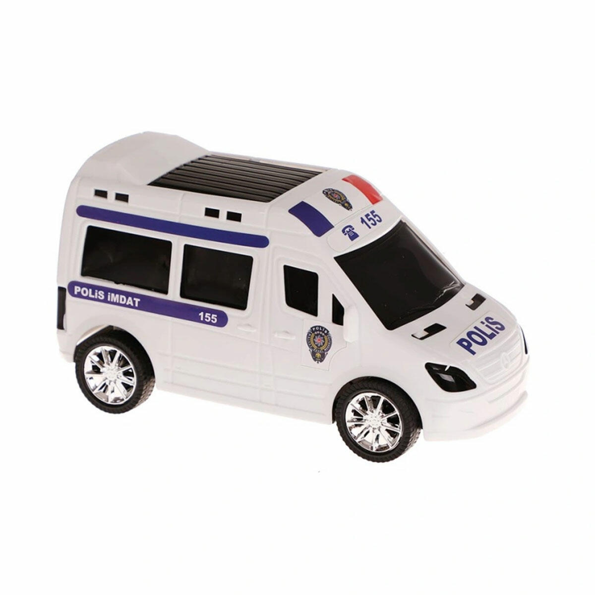 Vakumlu Sürtmeli Polis Arabası | 25 cm Dayanıklı Devriye Aracı | Kimyasal İçermeyen Güvenli ve Eğitici Polis Oyuncağı