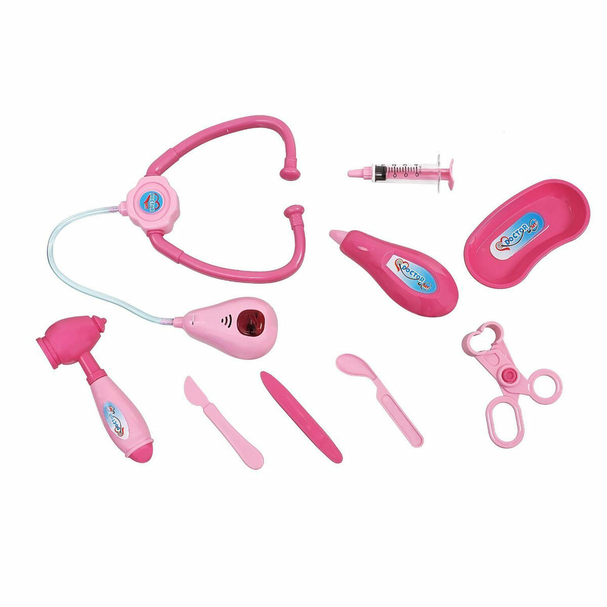 Zeytoys Valizli Doktor Seti Pembe | Işıklı Steteskoplu Eğitici Oyuncak | Taşınabilir Doktor Çantası