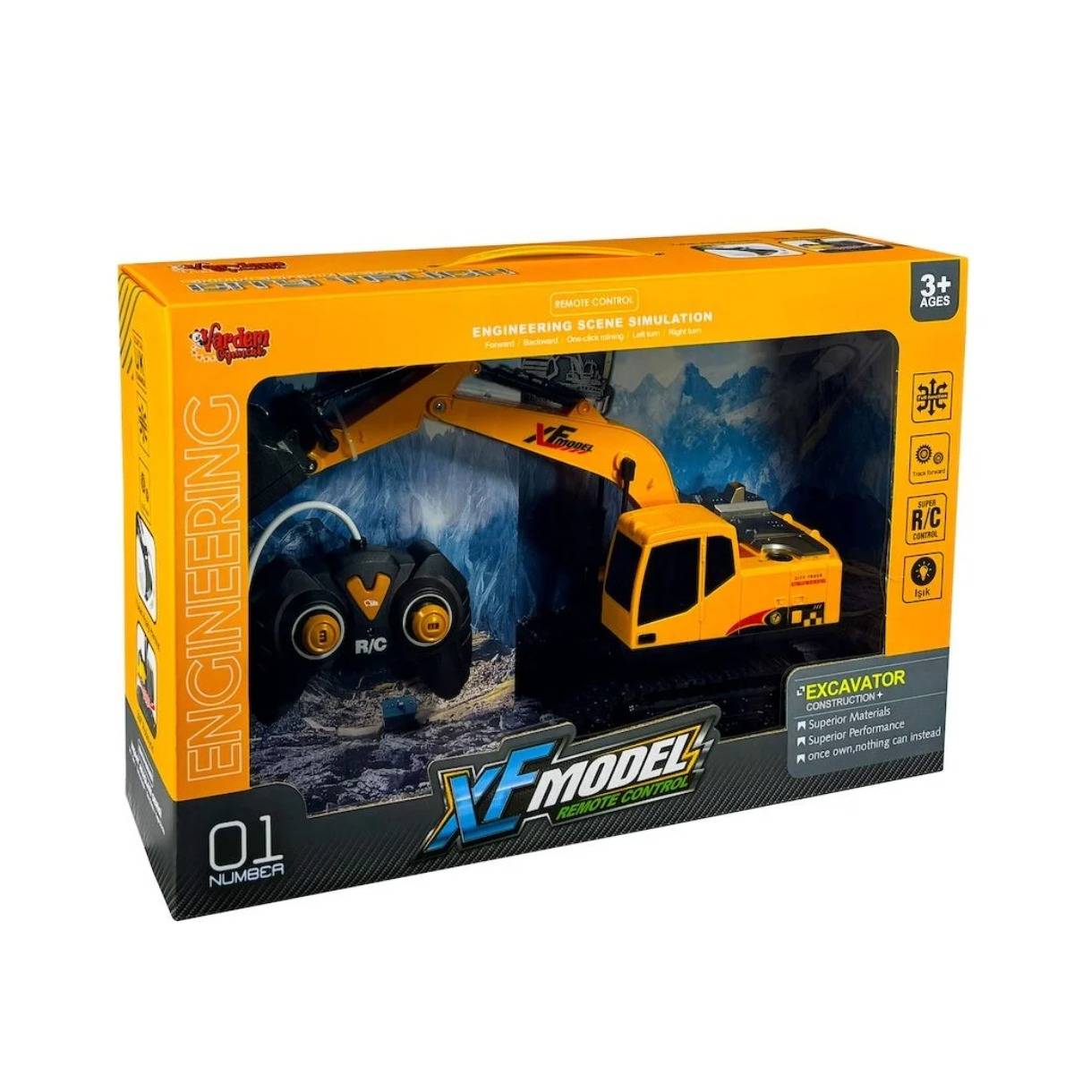 Vardem Uzaktan Kumandalı Full Fonksiyon Şarjlı XF Model Metal Kepçe