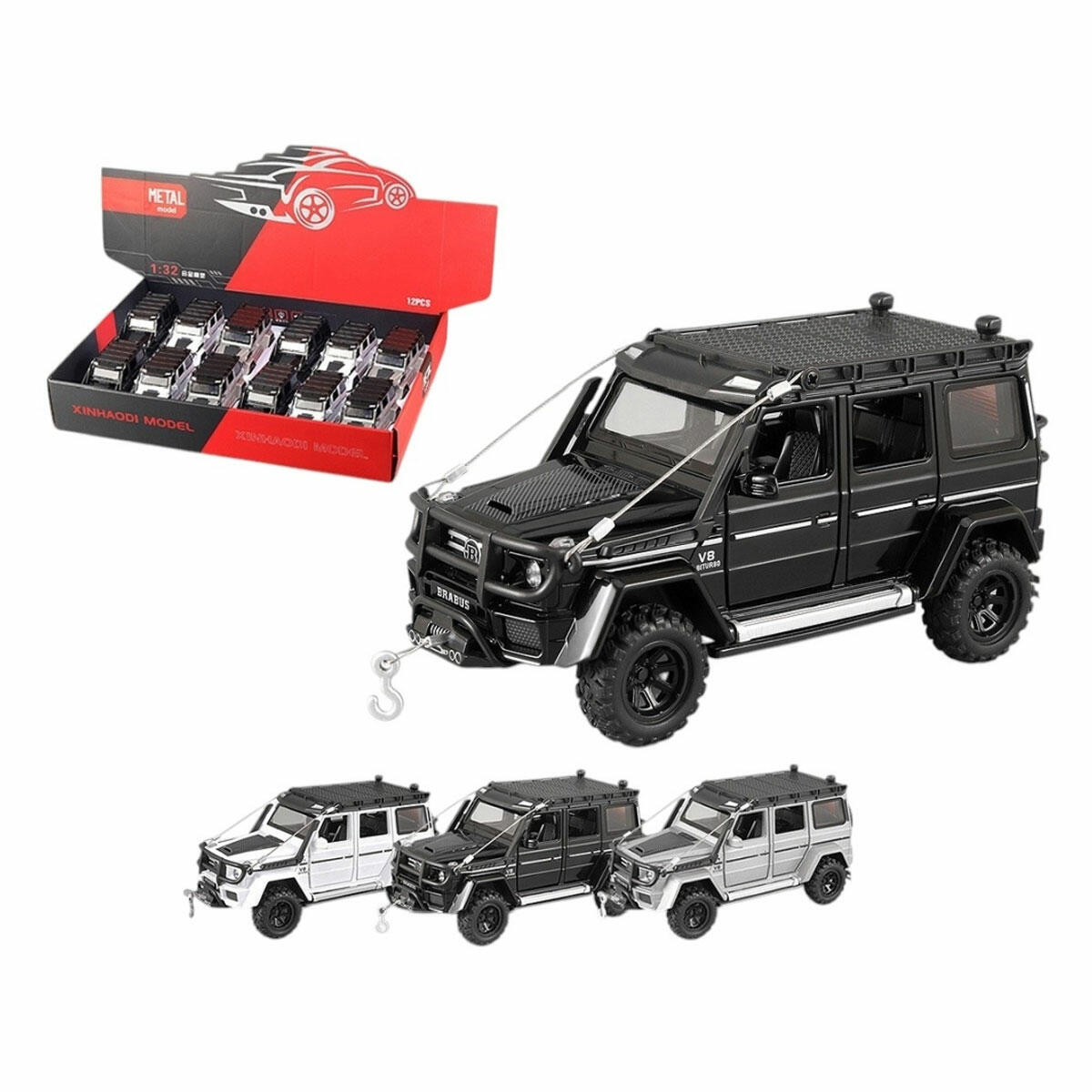 Vardem 1:32 Çek Bırak Işıklı ve Sesli Off Road Jeep | 17 cm Açılır Kapılı Arazi Aracı | Koleksiyonluk Sesli ve Işıklı Jeep Oyuncak