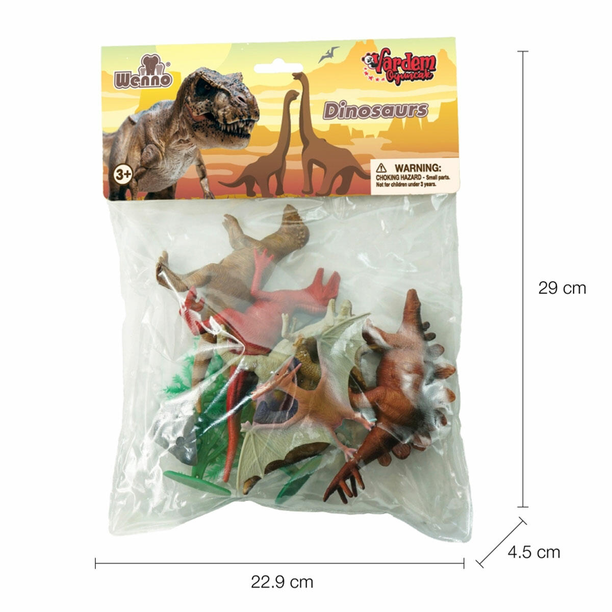 Vardem 9 inç Hayvan Figür Seti | Çiftlik, Vahşi ve Dinozor Modelleri | Eğitici ve Dayanıklı Hayvan Figür Koleksiyonu