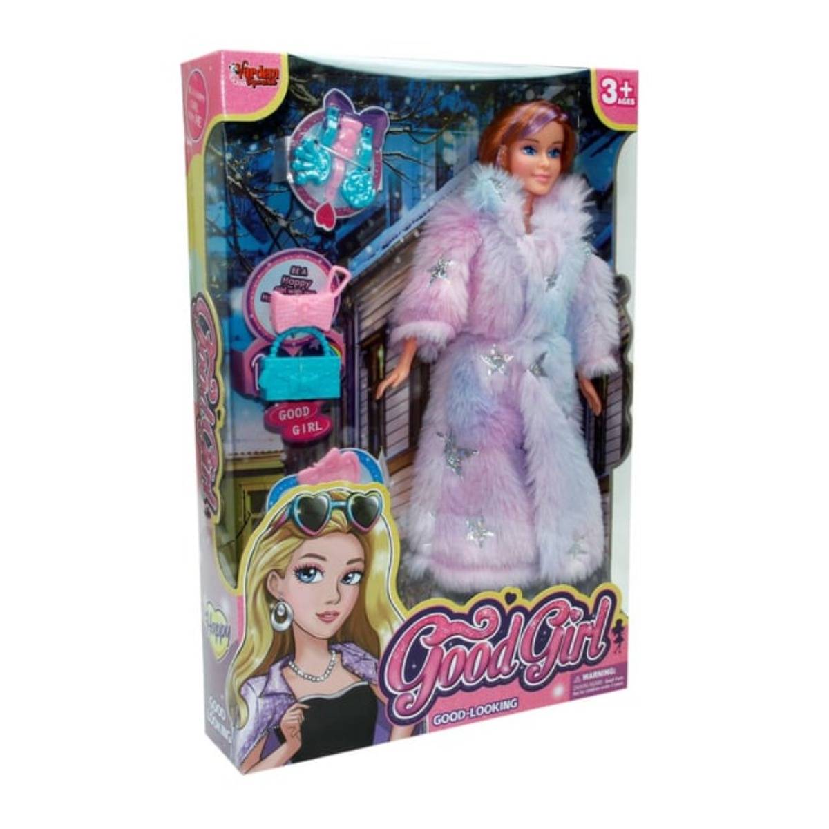 Vardem Aksesuarlı Kürklü Eklemli Bebek 29 cm