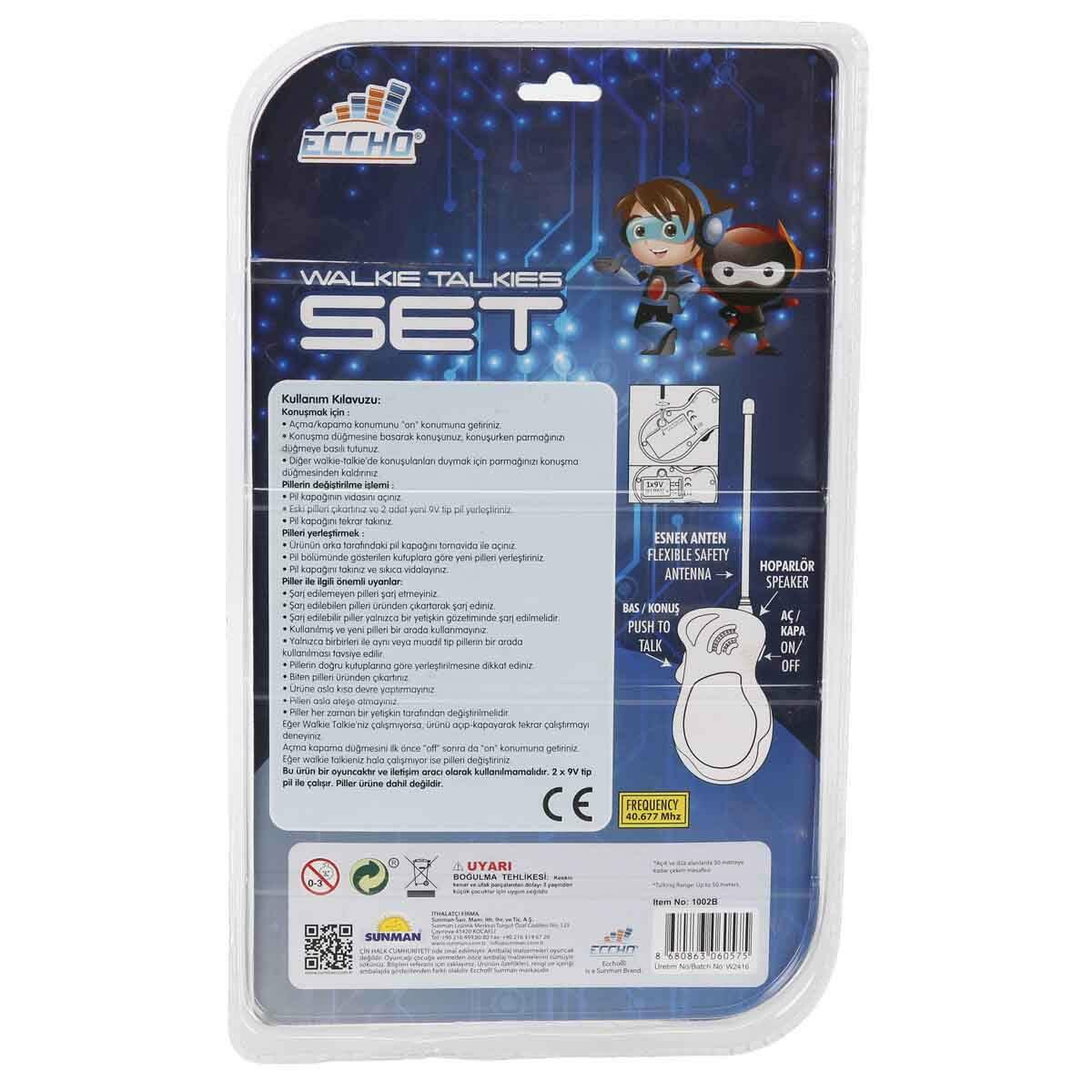 Walkie Talkie Süper Kahraman Temalı Telsiz Seti | 50 Metre Menzilli 2’li Set | Feyza Oyuncak