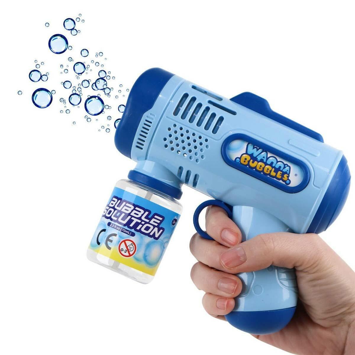 Wanna Bubbles Pilli Köpük Tabancası | Otomatik Baloncuk Makinesi | Renkli Eğlence Silahı