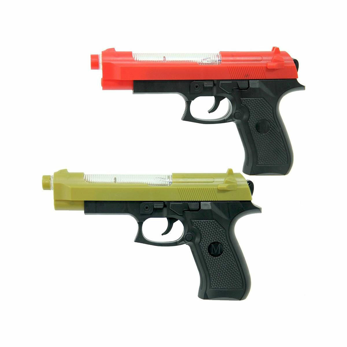 Warrior Işıklı Sesli Renkli Tabanca | Hareketli Namlulu Oyuncak Silah | Can Ali Toys Macera ve Aksiyon Oyuncağı | 20,3 cm Pilli Model