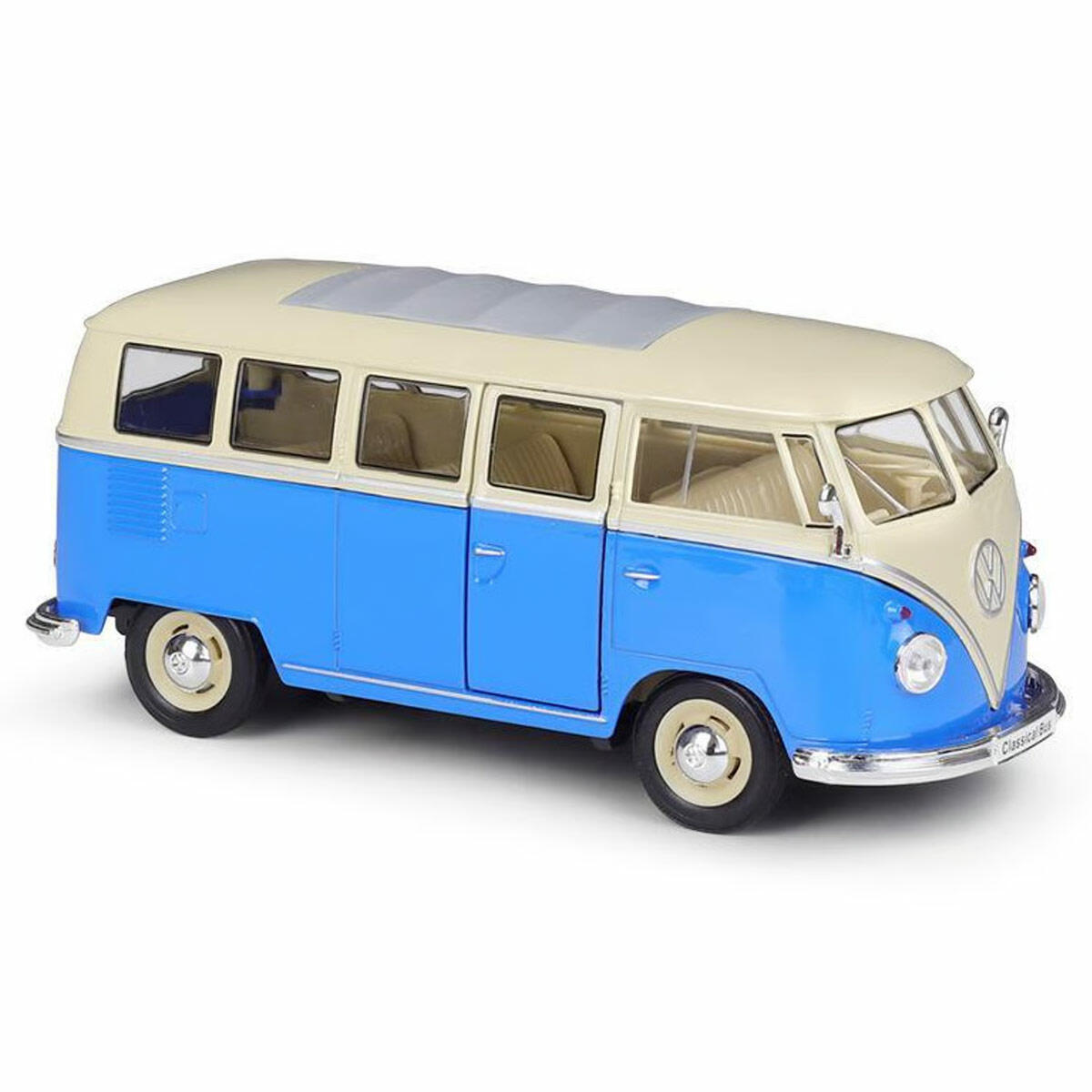 Welly 1:24 1963 Volkswagen T1 Bus Model Araba | Çek-Bırak Metal Die-Cast | Lisanslı Klasik Minibüs