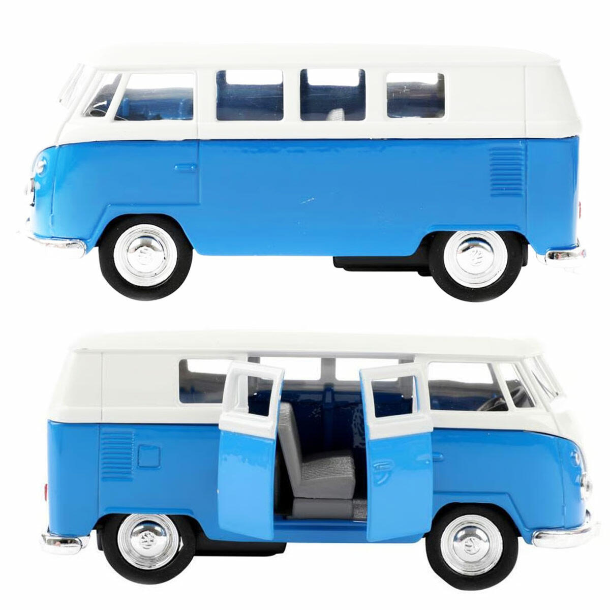 Welly 1:24 1963 Volkswagen T1 Bus Model Araba | Çek-Bırak Metal Die-Cast | Lisanslı Klasik Minibüs