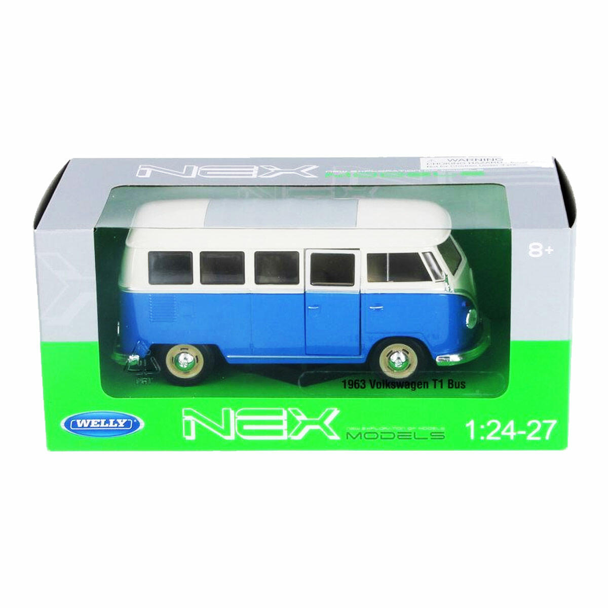 Welly 1:24 1963 Volkswagen T1 Bus Model Araba | Çek-Bırak Metal Die-Cast | Lisanslı Klasik Minibüs