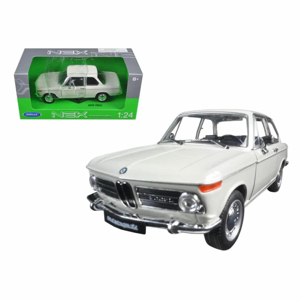 Welly 1:24 BMW 2002 TI Model Araba | Klasik Diecast Koleksiyon Aracı | Açılabilir Kapı, Kaput ve Bagaj Detaylı Metal Model