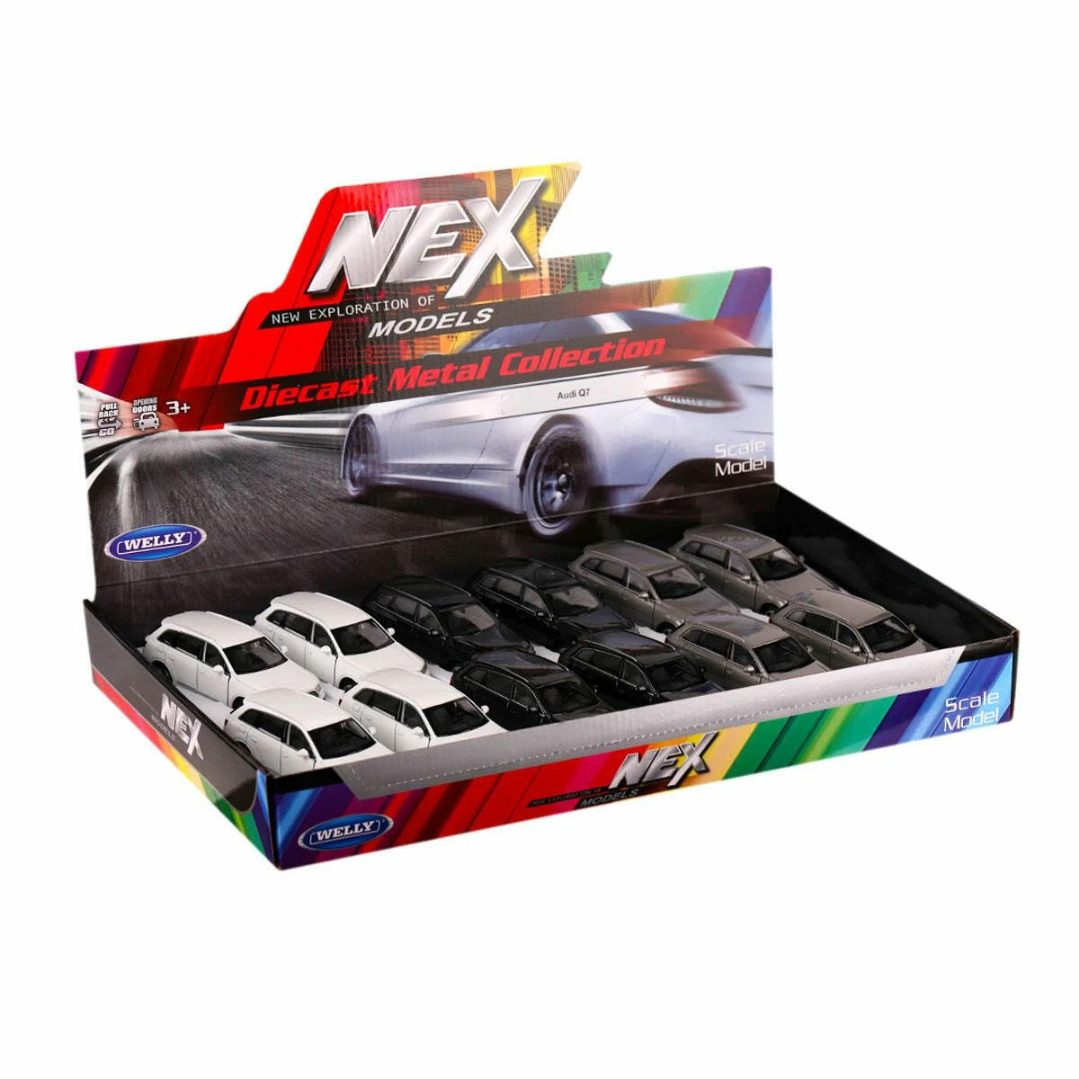 Welly 1:32 Audi Q7 Çek Bırak Model Araba – Metal Gövde ve Açılabilir Kapılar