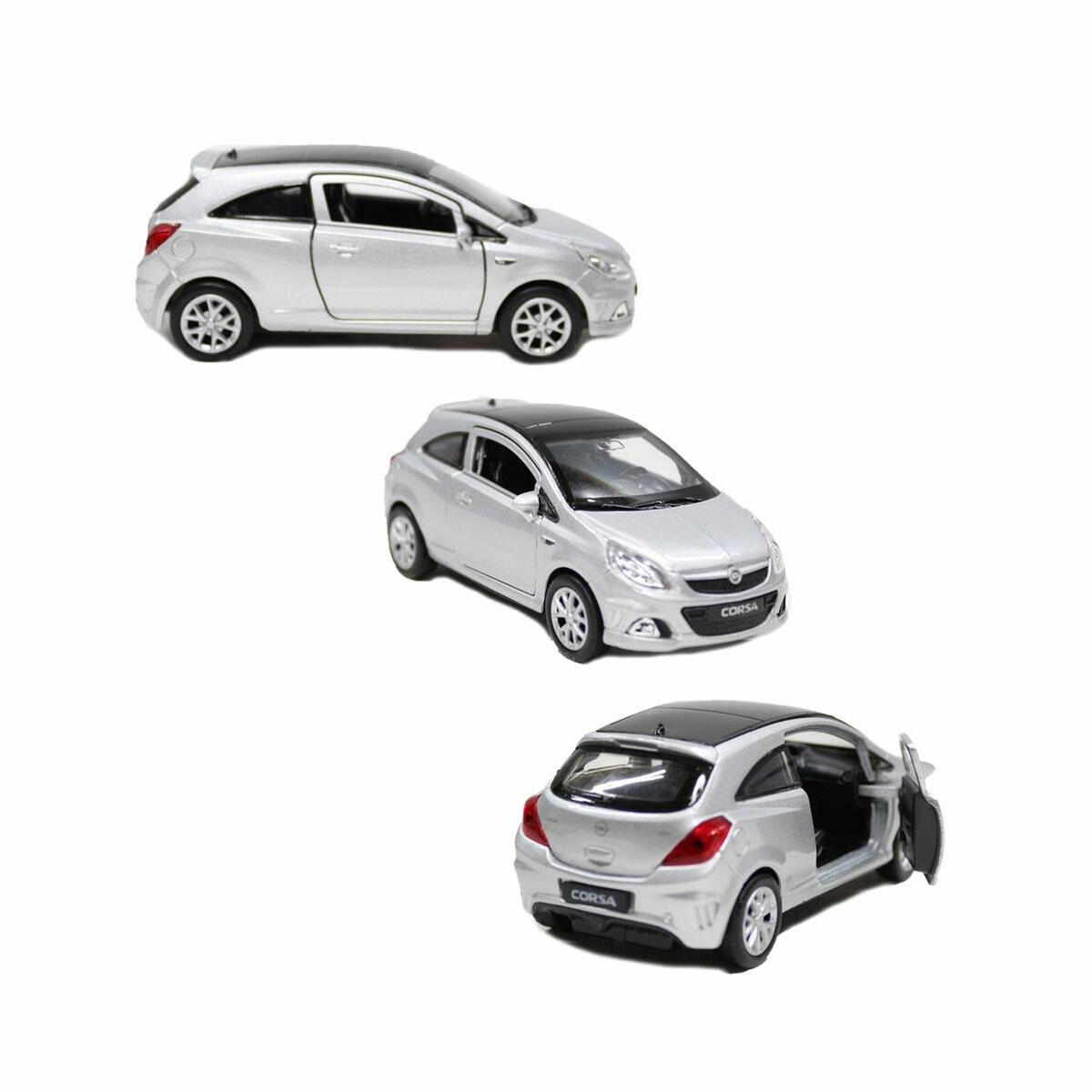 Welly 1:32 Opel Corsa OPC Çek Bırak Model Araba | Kapıları Açılır Die-Cast Metal Koleksiyon Figürü