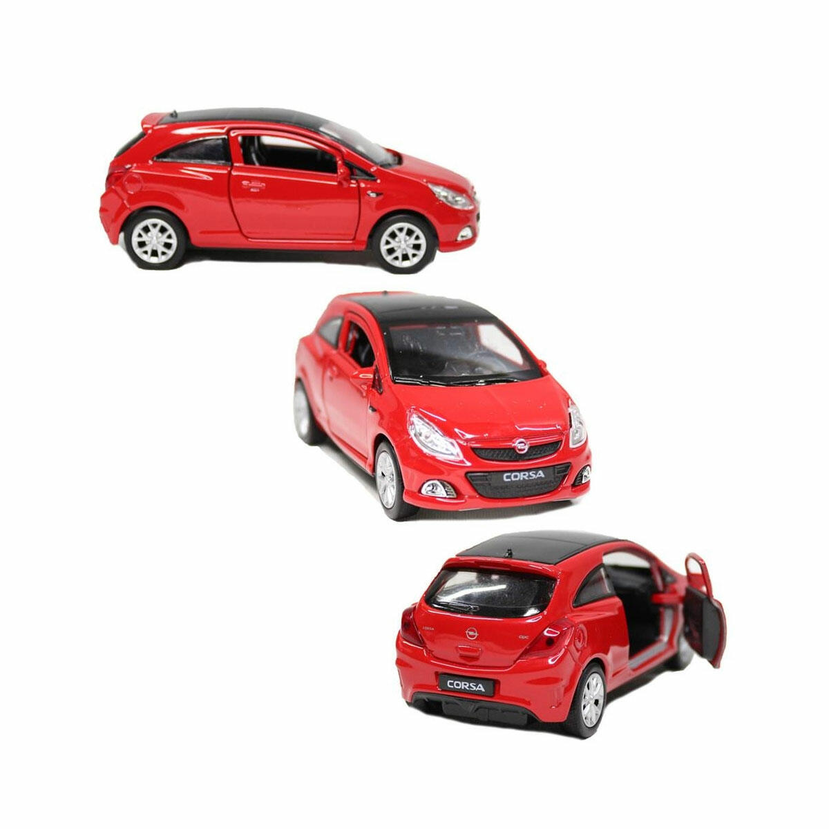 Welly 1:32 Opel Corsa OPC Çek Bırak Model Araba | Kapıları Açılır Die-Cast Metal Koleksiyon Figürü