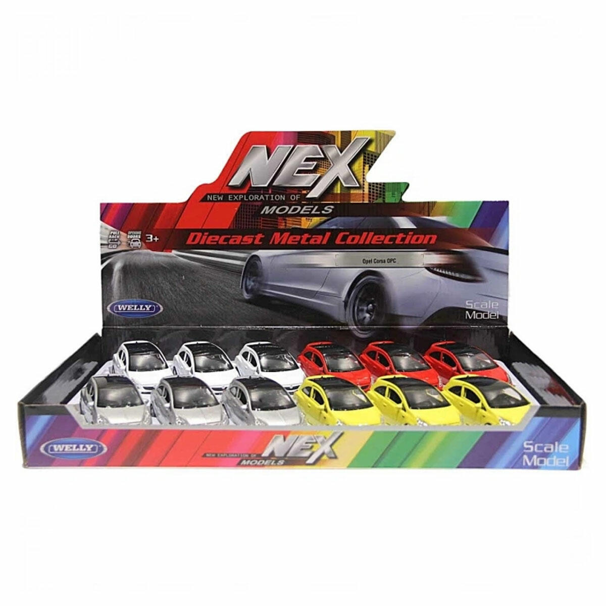 Welly 1:32 Opel Corsa OPC Çek Bırak Model Araba | Kapıları Açılır Die-Cast Metal Koleksiyon Figürü