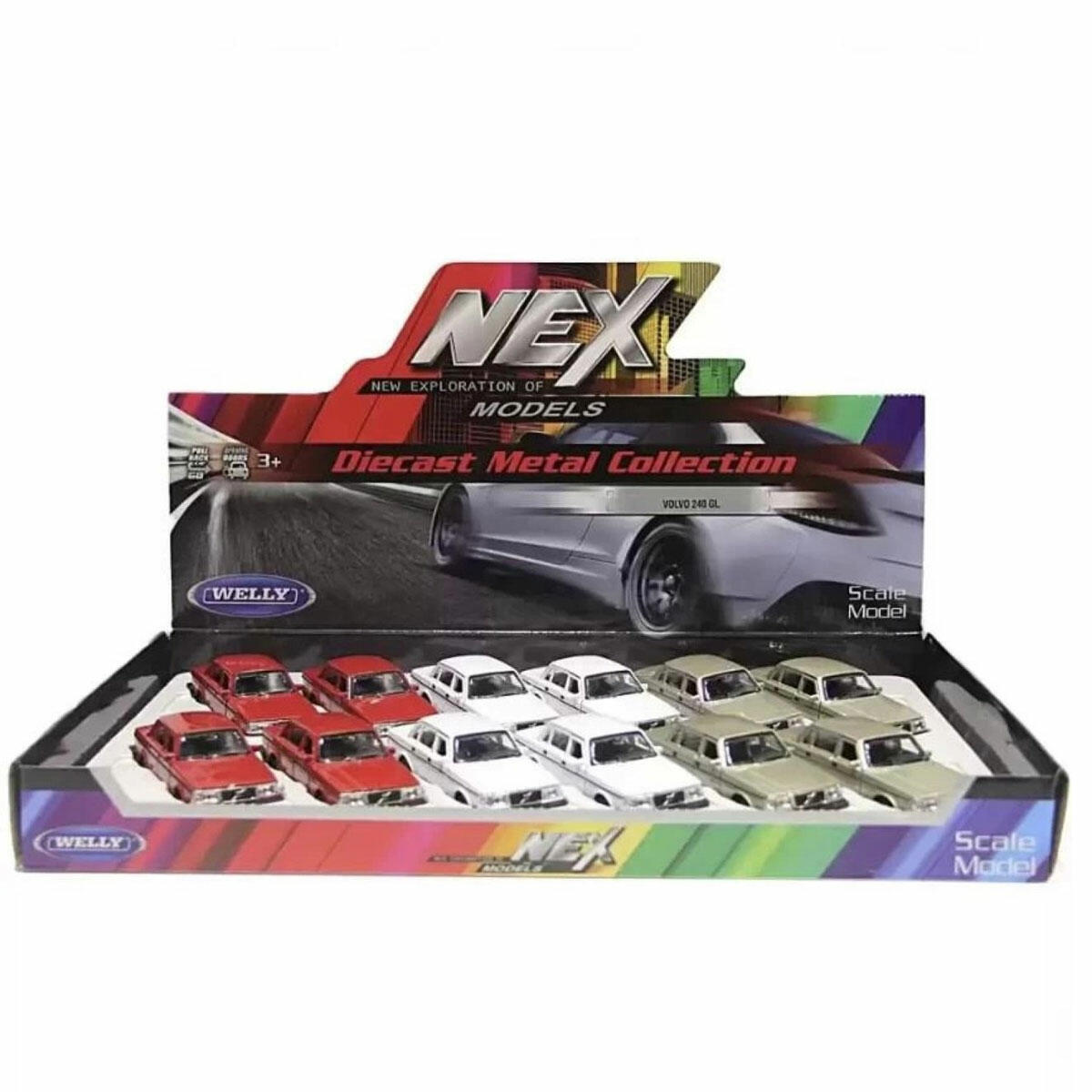 Welly 1:32 Volvo 240 GL Çek Bırak Araba | Metal Gövdeli Die-Cast Koleksiyon Modeli