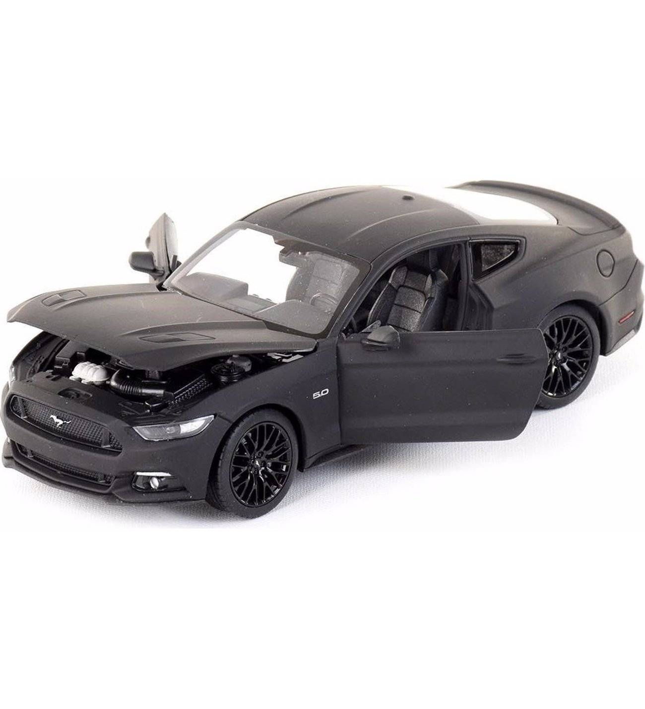 Welly 1:24 2015 Ford Mustang GT Mat Siyah Model Araba