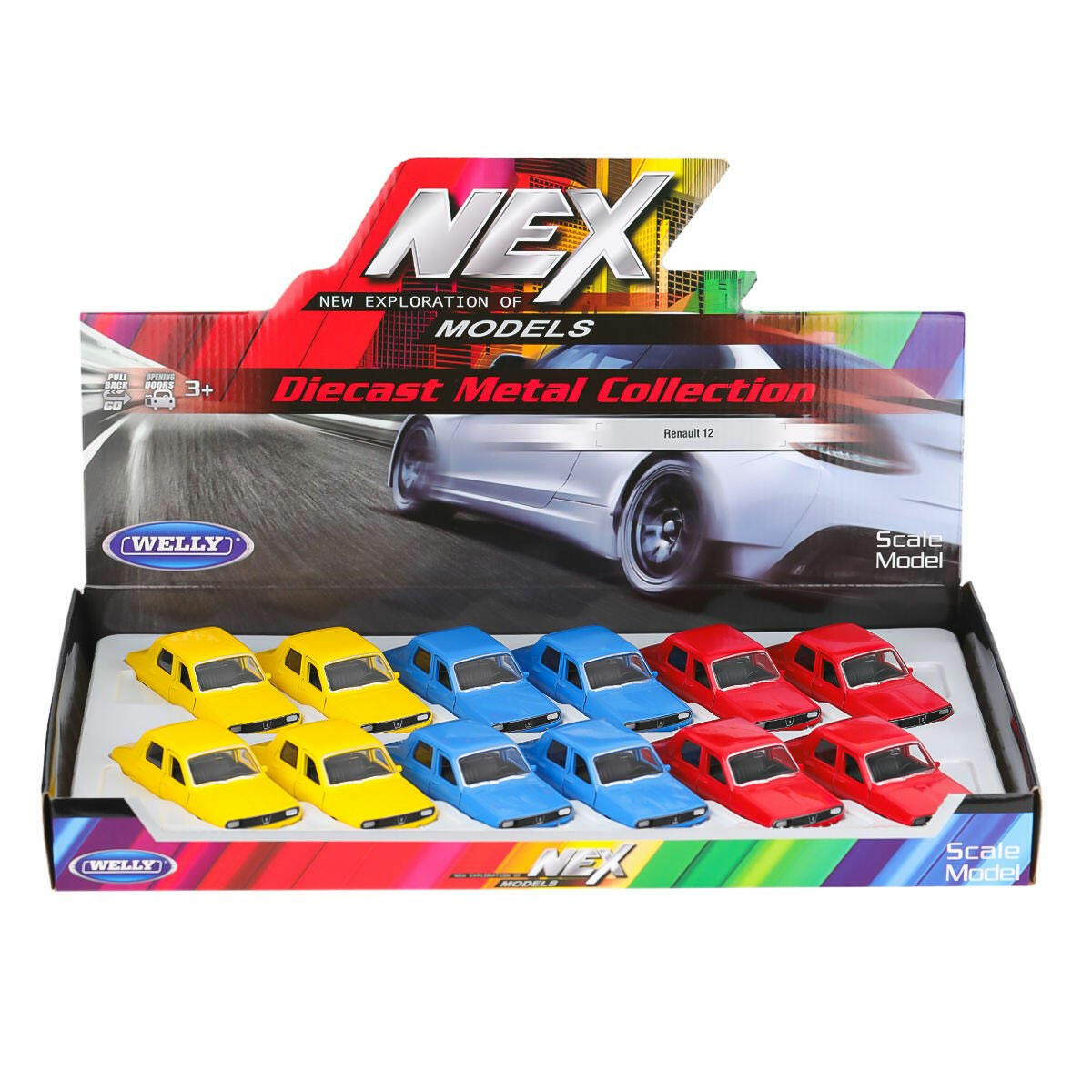 Welly 1974 Renault-12 Çek Bırak Model Araba 1:32 | Die-Cast Metal Kapıları Açılır Koleksiyon Figürü (11,5 cm)