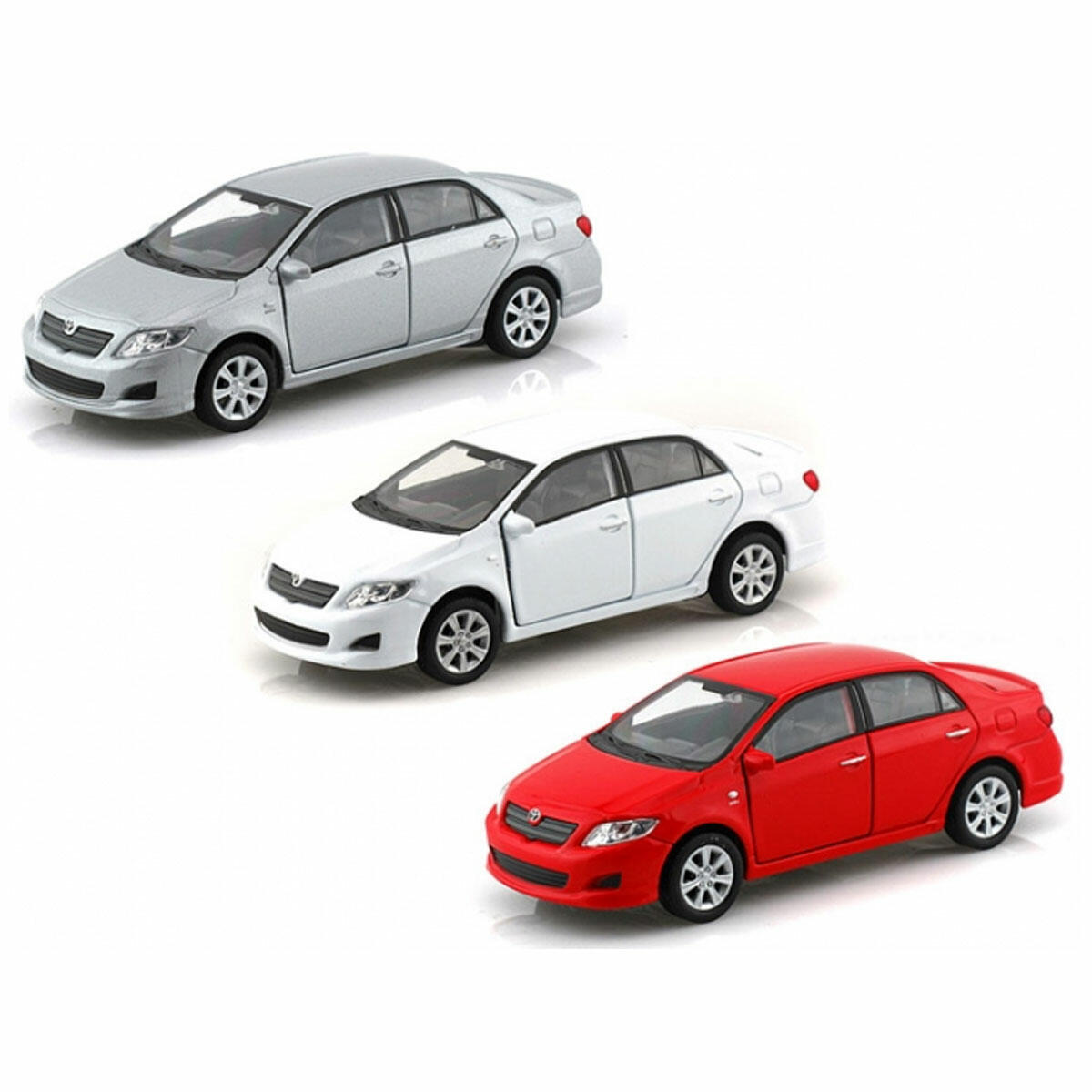 Welly 2009 Toyota Corolla Metal Çek Bırak Araba | Açılır Kapılı Die-Cast Koleksiyon Modeli (12 cm)