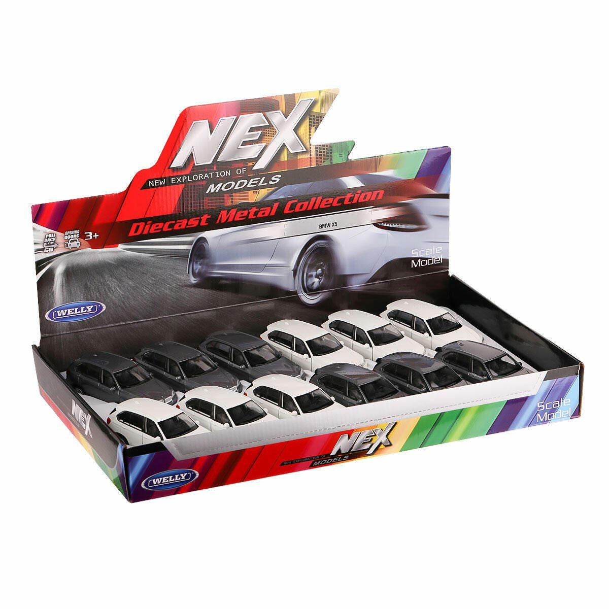 Welly BMW X5 Çek Bırak Model Araba | Kapıları Açılır Die-Cast Metal Koleksiyon Figürü (12 Cm)