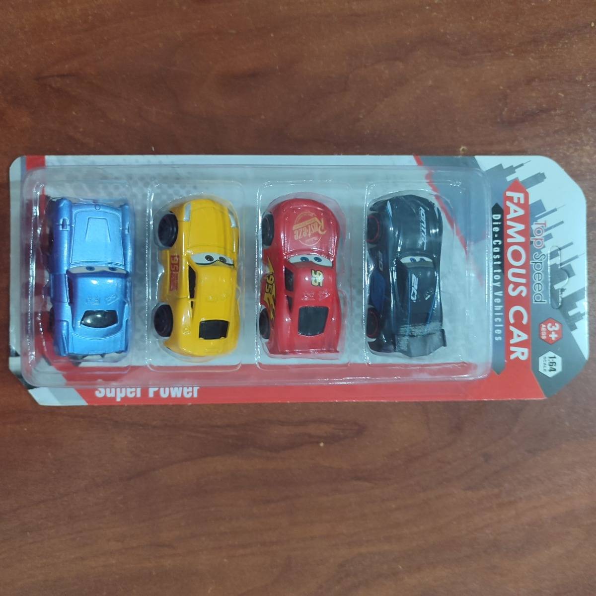 Cars Serisi Çek Bırak Metal Şimşek McQueen ve Arkadaşları 4'lü Araba Seti