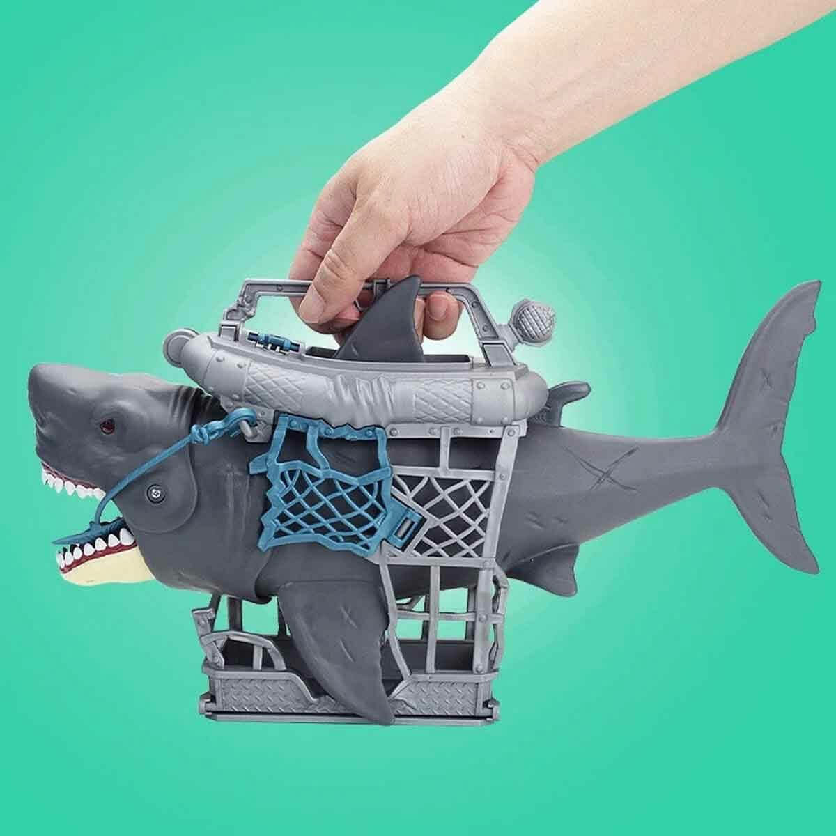 Işıklı Wild Quest Cage Rage Chomping Shark Oyun Seti – Eğlenceli ve Etkileşimli Köpek Balığı Macerası
