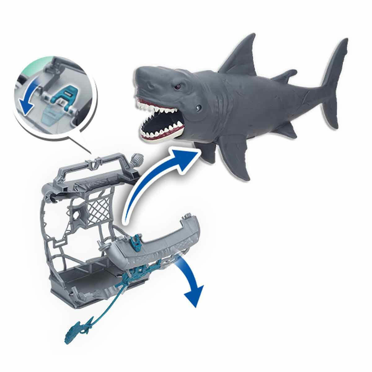 Işıklı Wild Quest Cage Rage Chomping Shark Oyun Seti – Eğlenceli ve Etkileşimli Köpek Balığı Macerası