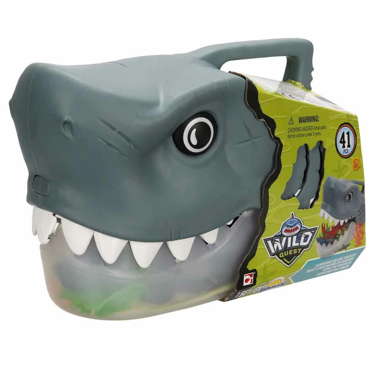 Wild Quest Köpek Balığı Kova Seti 41 Parça | Karanlıkta Parlayan Deniz Canlıları | Hareketli Ve Taşınabilir Okyanus Dünyası