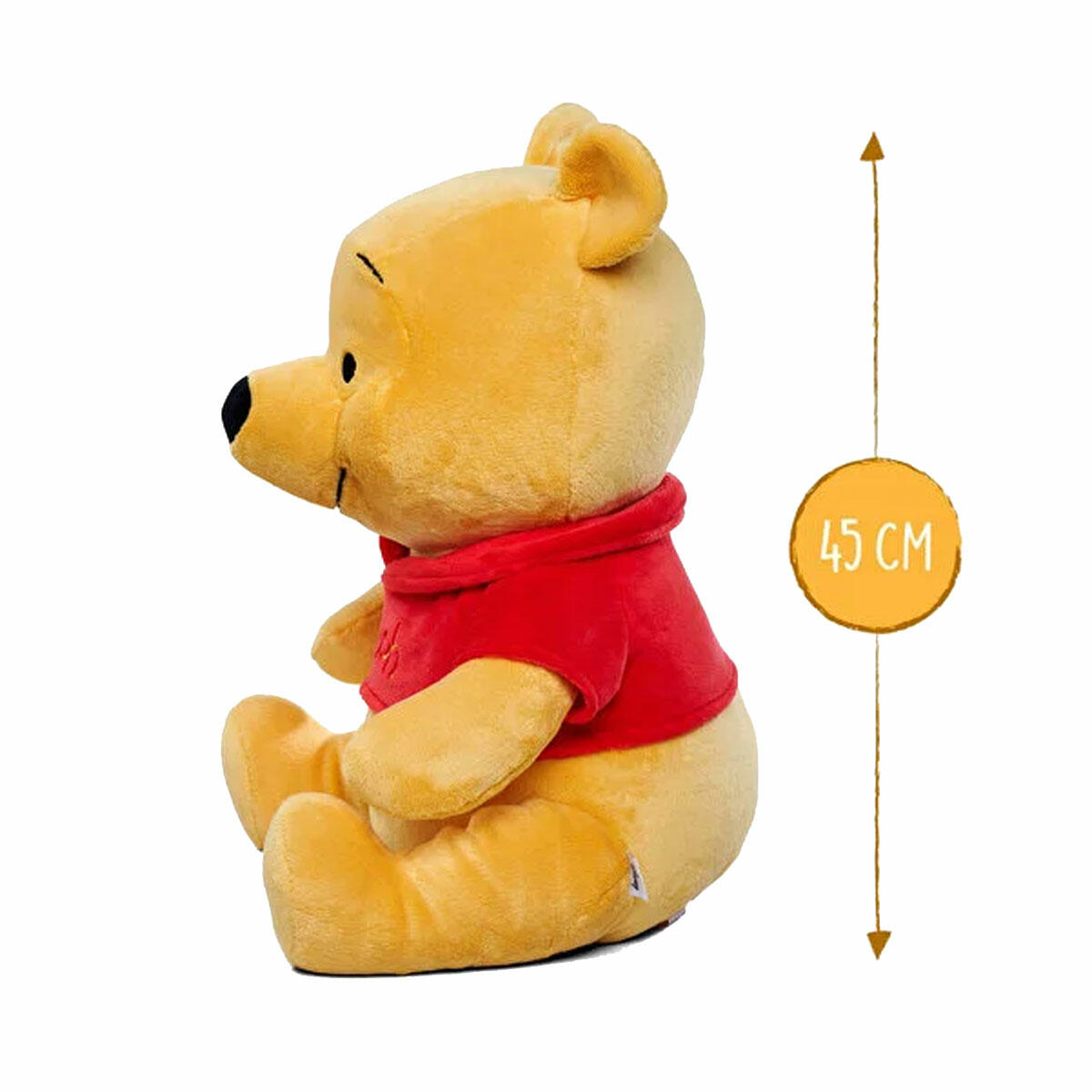 Disney Winnie The Pooh Lisanslı Peluş Oyuncak | 45 cm Büyük Boy Kucak Arkadaşı | Klasik WTP Refresh Tasarımı
