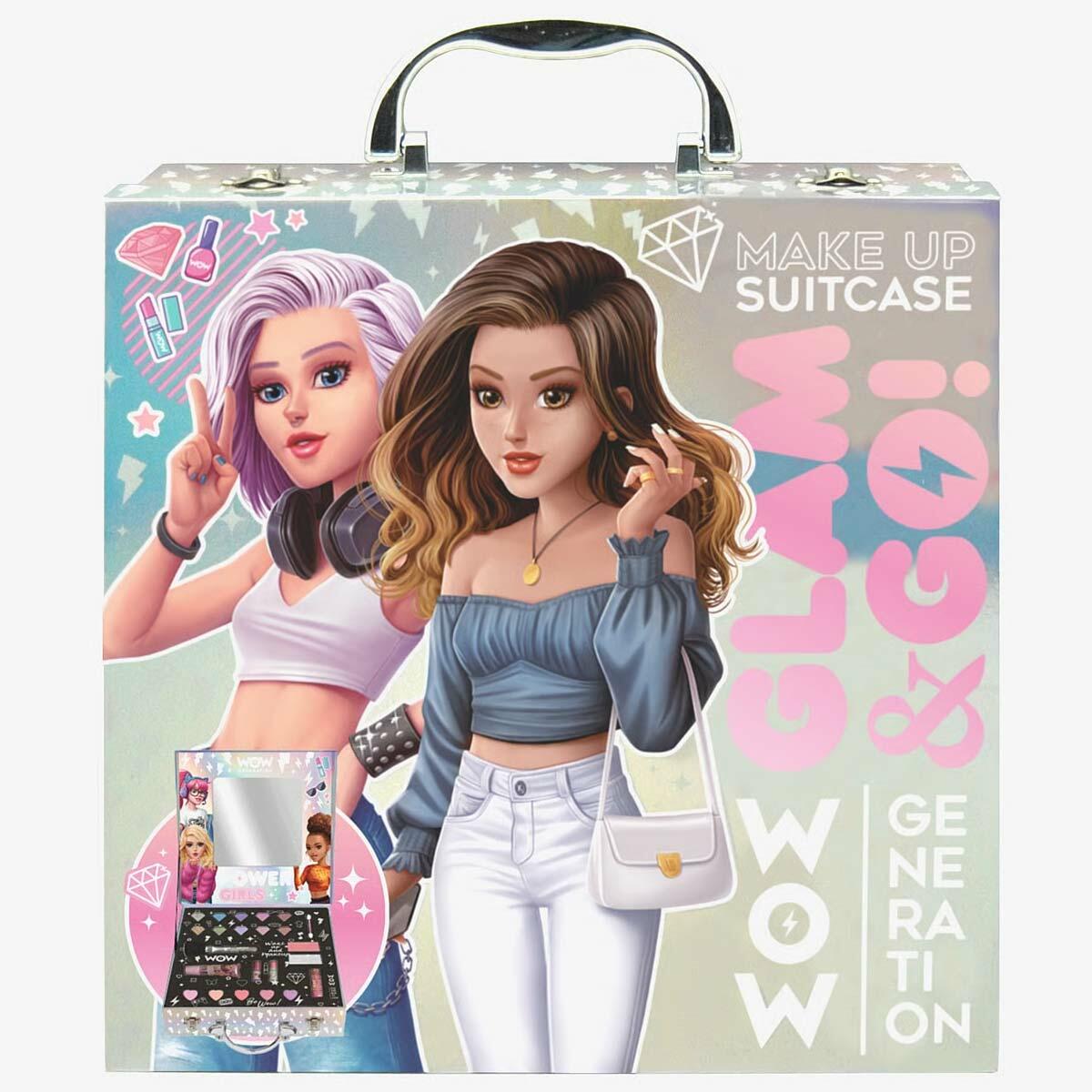 WOW Generation Aynalı Çantalı Makyaj Seti | Holografik Glam &amp; Go Çantası | Annie &amp; Alana Tasarımlı Güvenli Çocuk Makyajı