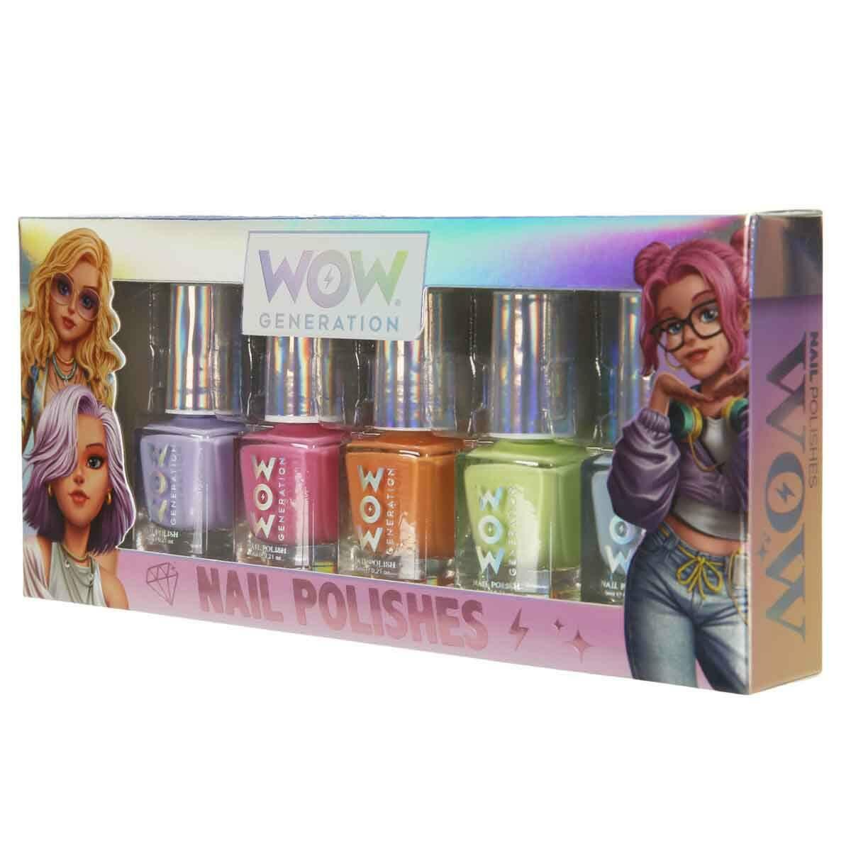 WOW Generation Neon Oje Seti 5’li Paket | Çocuklar İçin Neon Renkli Oje Koleksiyonu | Trend Kozmetik Seti