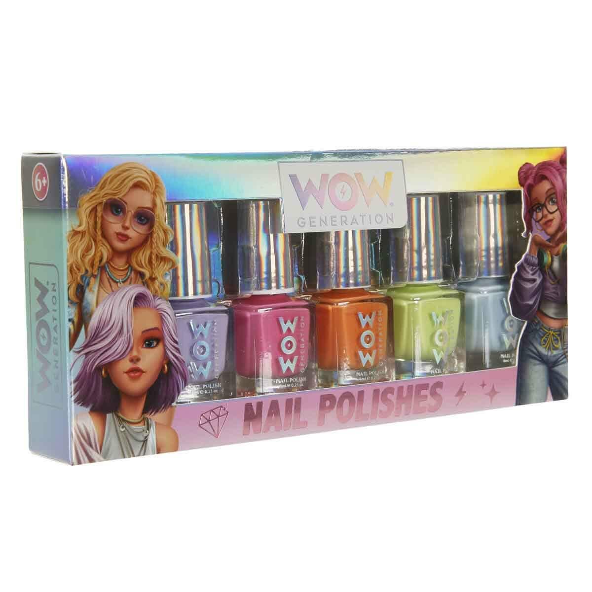 WOW Generation Neon Oje Seti 5’li Paket | Çocuklar İçin Neon Renkli Oje Koleksiyonu | Trend Kozmetik Seti