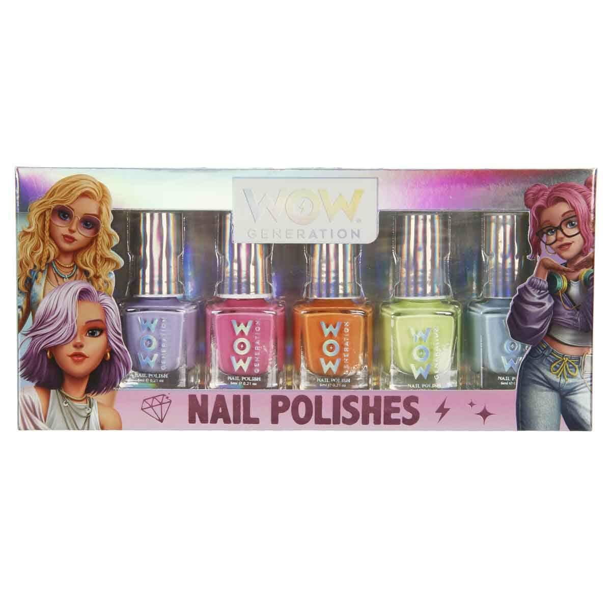 WOW Generation Neon Oje Seti 5’li Paket | Çocuklar İçin Neon Renkli Oje Koleksiyonu | Trend Kozmetik Seti