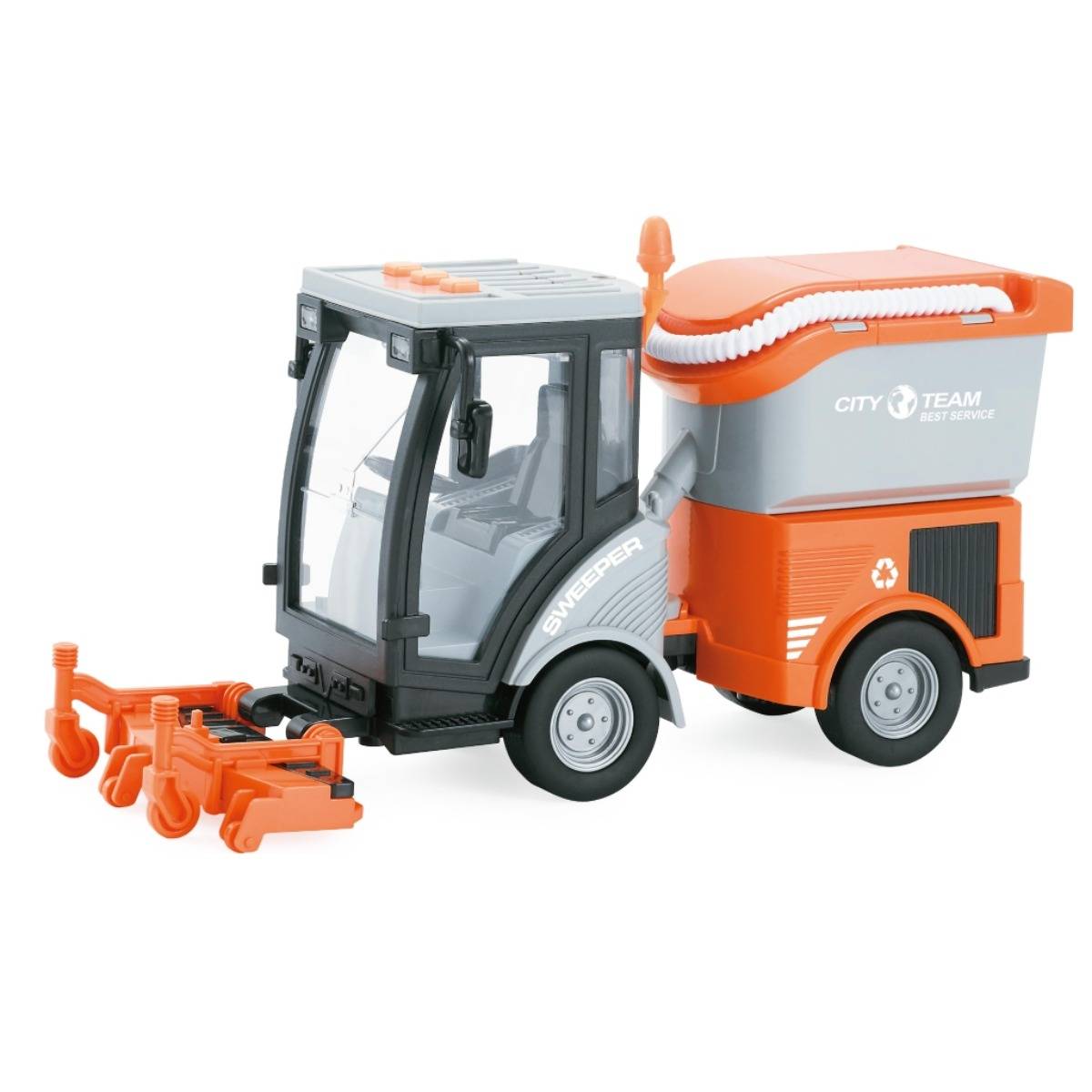 1:16 Sesli ve Işıklı Sürtmeli Temizlik Aracı