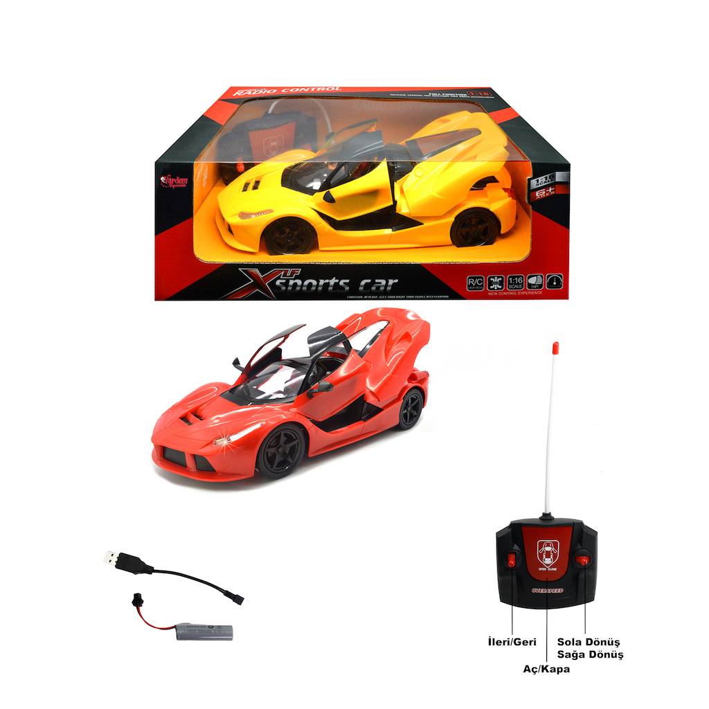 Uzaktan Kumandalı 1/16 Kapıları Açılan Şarjlı Araba