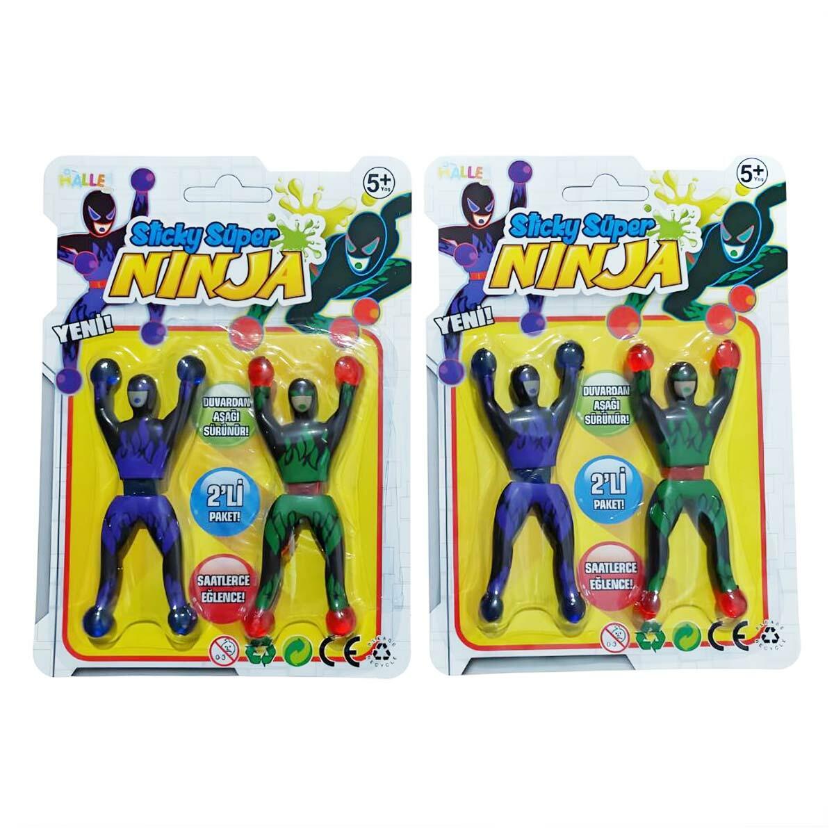 Yapışkan 2'li Ninjalar Seti | Takla Atarak İnen Duvar Sürüngenleri | Eğlenceli Aksiyon Figürleri
