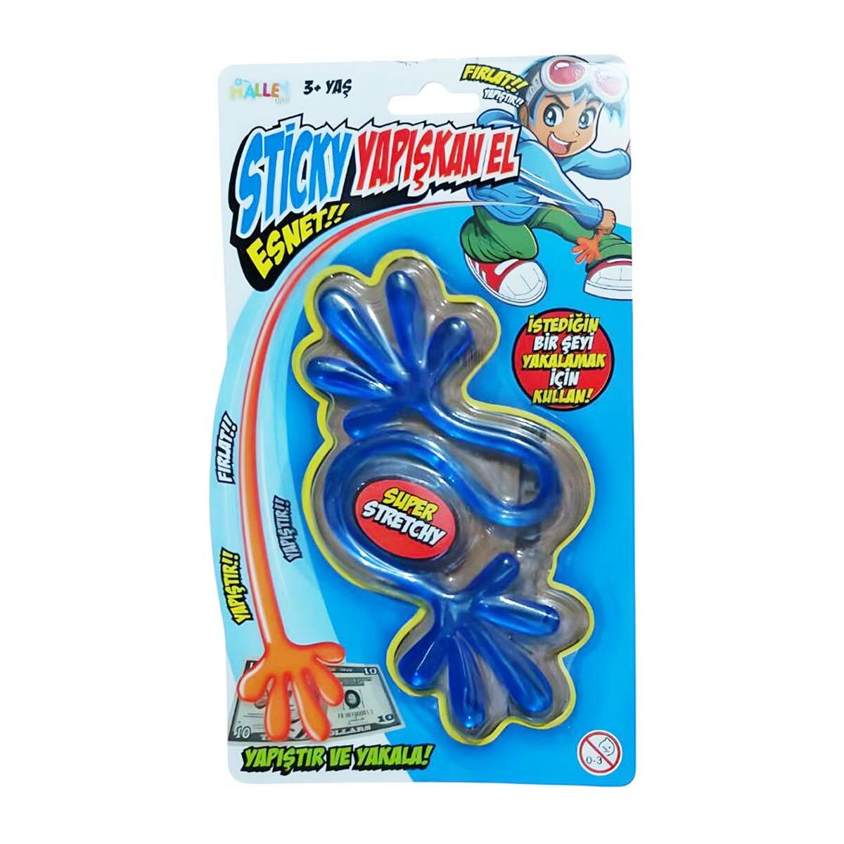 Yapışkan El | Süper Esnek Ve Yapışkan Fırlatma Oyuncağı | 2 Farklı Renk Seçenekli Eğlenceli Figür