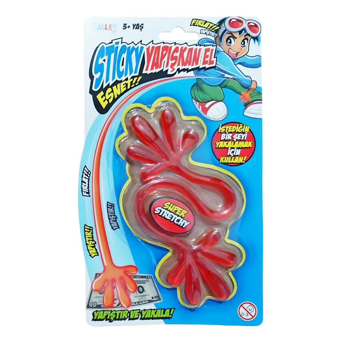 Yapışkan El | Süper Esnek Ve Yapışkan Fırlatma Oyuncağı | 2 Farklı Renk Seçenekli Eğlenceli Figür